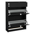 Shoes Shoe Cabinet 2 Flip Down Doors + 1 Drawer in Matt Black - image 4