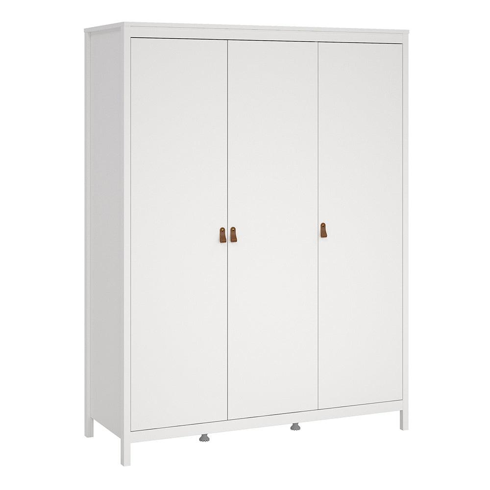 Barcelona Package - Bedside Table 2 Drawers + Chest 5 Drawers + Wardrobe with 2 Doors in White - image 10
