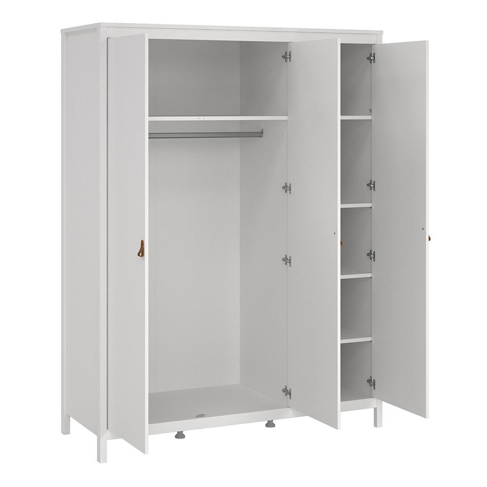 Barcelona Package - Bedside Table 2 Drawers + Chest 5 Drawers + Wardrobe with 2 Doors in White - image 11