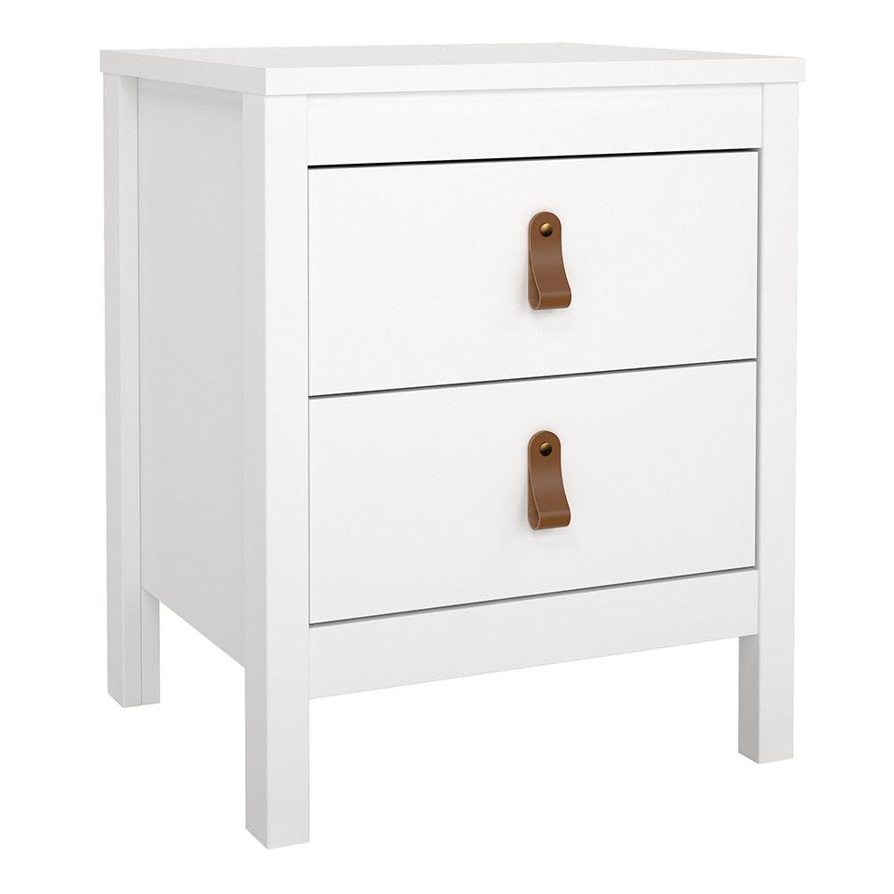 Barcelona Package - Bedside Table 2 Drawers + Chest 5 Drawers + Wardrobe with 2 Doors in White - image 2