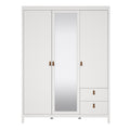 Barcelona Wardrobe with 2 Doors 1 Mirror Door 2 Drawers in White - image 2