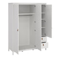 Barcelona Wardrobe with 2 Doors 1 Mirror Door 2 Drawers in White - image 5