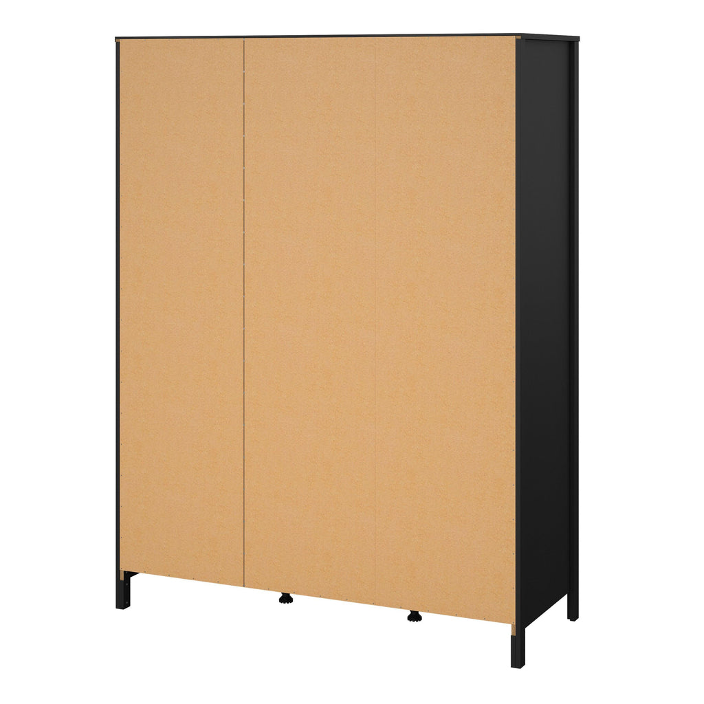 Barcelona Wardrobe with 2 Doors 1 Mirror Door 2 Drawers in Matt Black - image 4