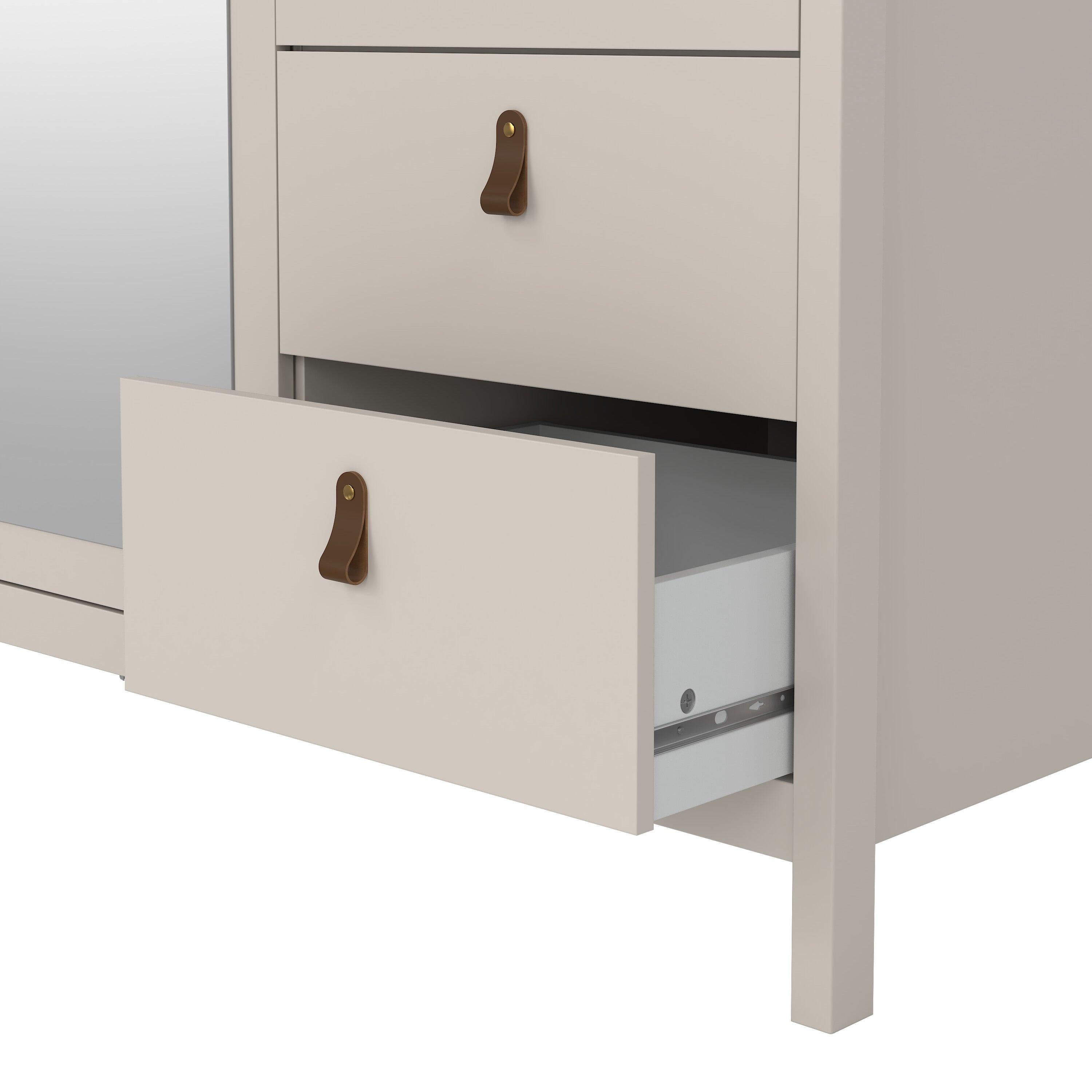 Barcelona Wardrobe with 2 Doors + 1 Mirror Door + 2 Drawers in Cashmere - image 10