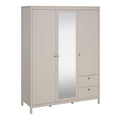 Barcelona Wardrobe with 2 Doors + 1 Mirror Door + 2 Drawers in Cashmere - image 2