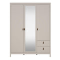 Barcelona Wardrobe with 2 Doors + 1 Mirror Door + 2 Drawers in Cashmere - image 3