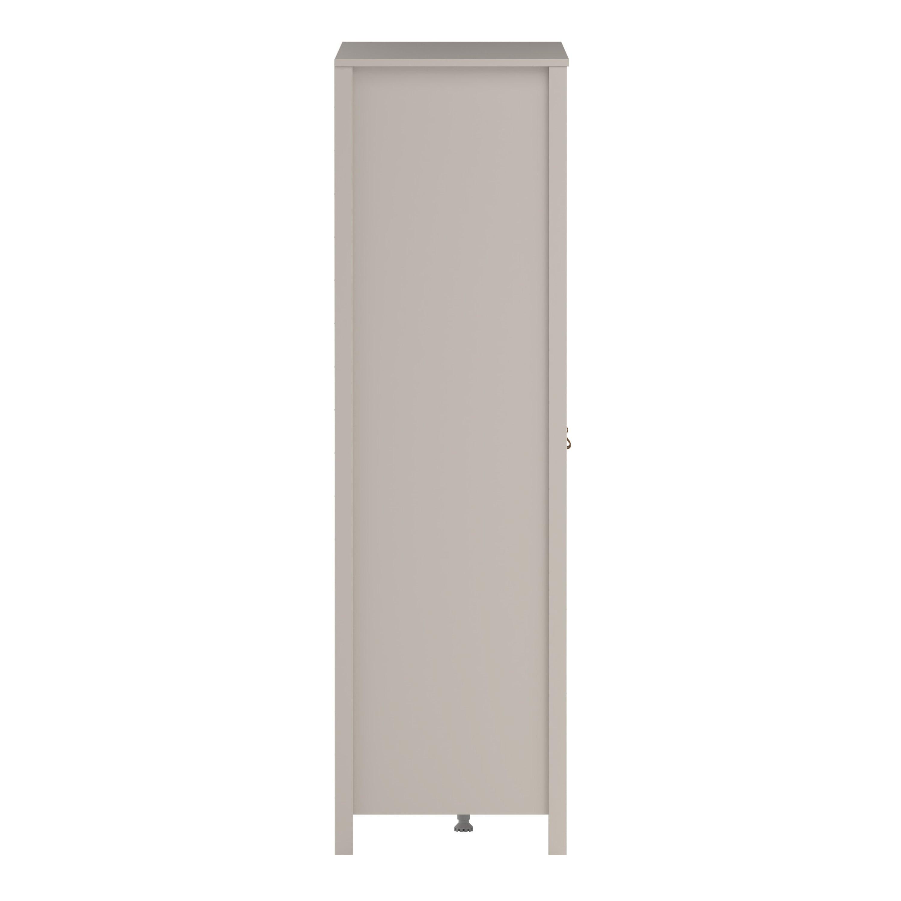 Barcelona Wardrobe with 2 Doors + 1 Mirror Door + 2 Drawers in Cashmere - image 5