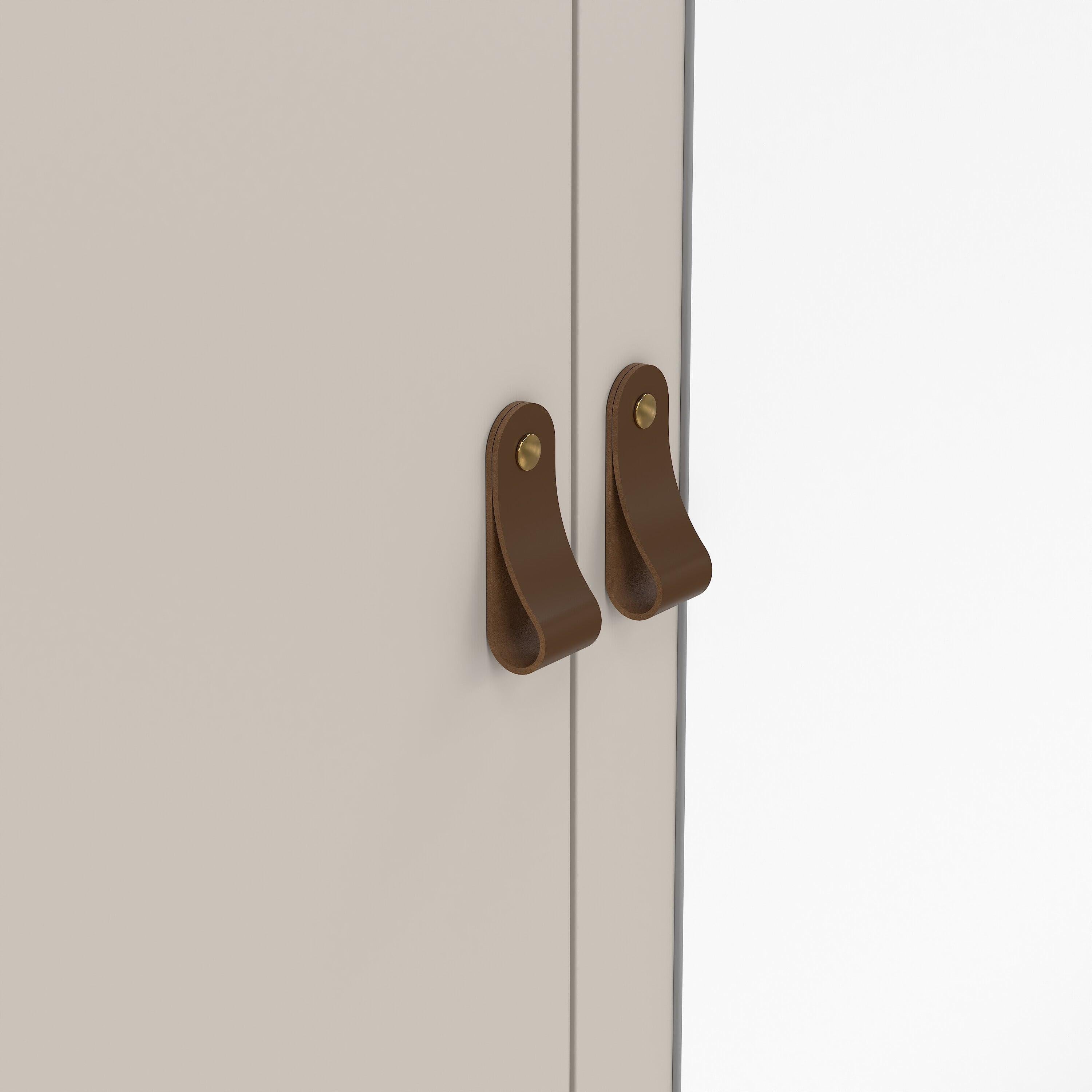 Barcelona Wardrobe with 2 Doors + 1 Mirror Door + 2 Drawers in Cashmere - image 9