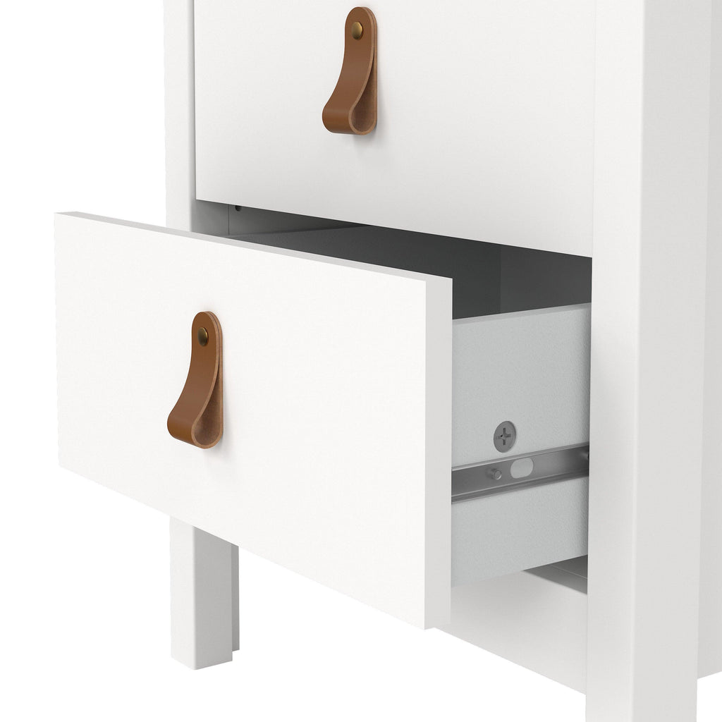 Barcelona Bedside Table 2 Drawers in White - image 10