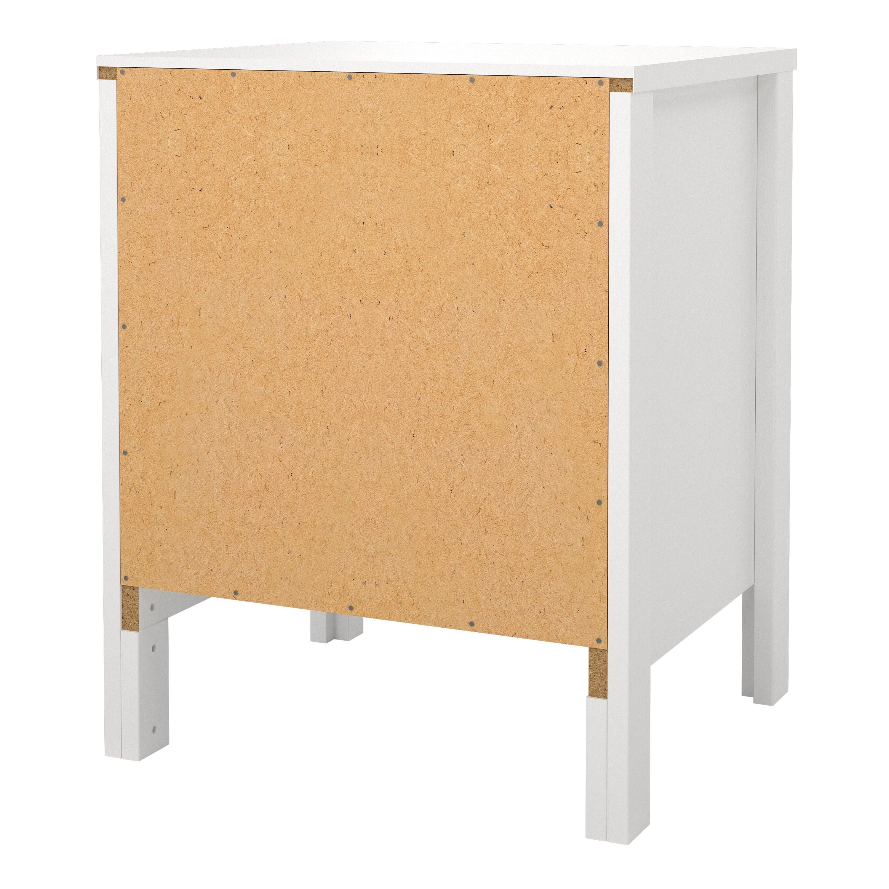 Barcelona Bedside Table 2 Drawers in White - image 4