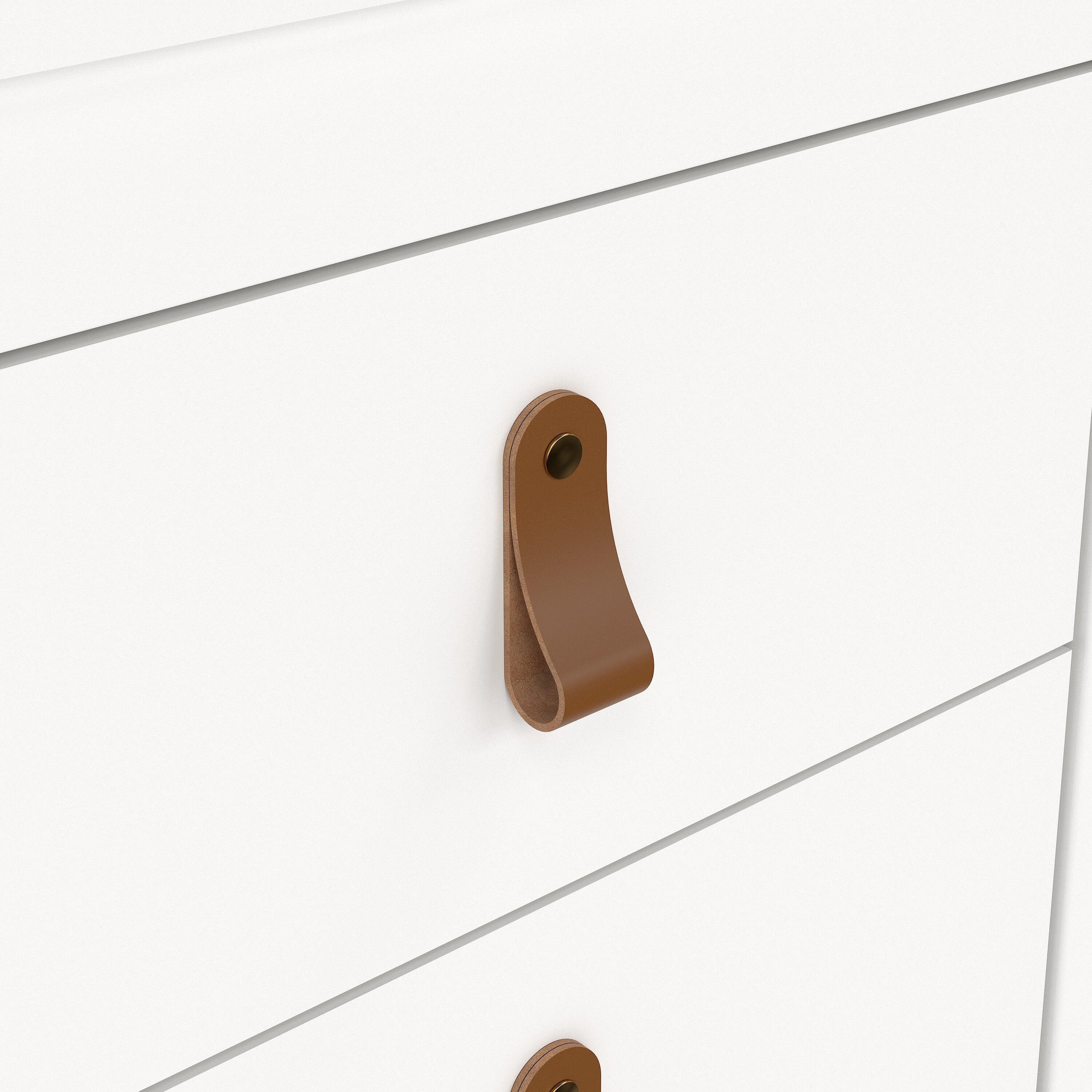 Barcelona Bedside Table 2 Drawers in White - image 9
