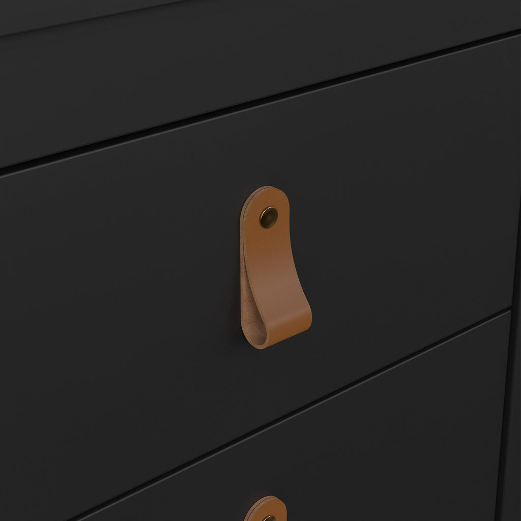 Barcelona Bedside Table 2 Drawers in Matt Black - image 9
