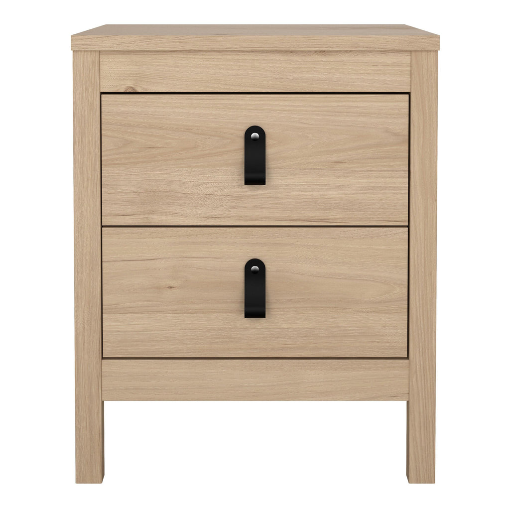Barcelona Bedside Table 2 Drawers in Jackson Hickory Oak - image 2