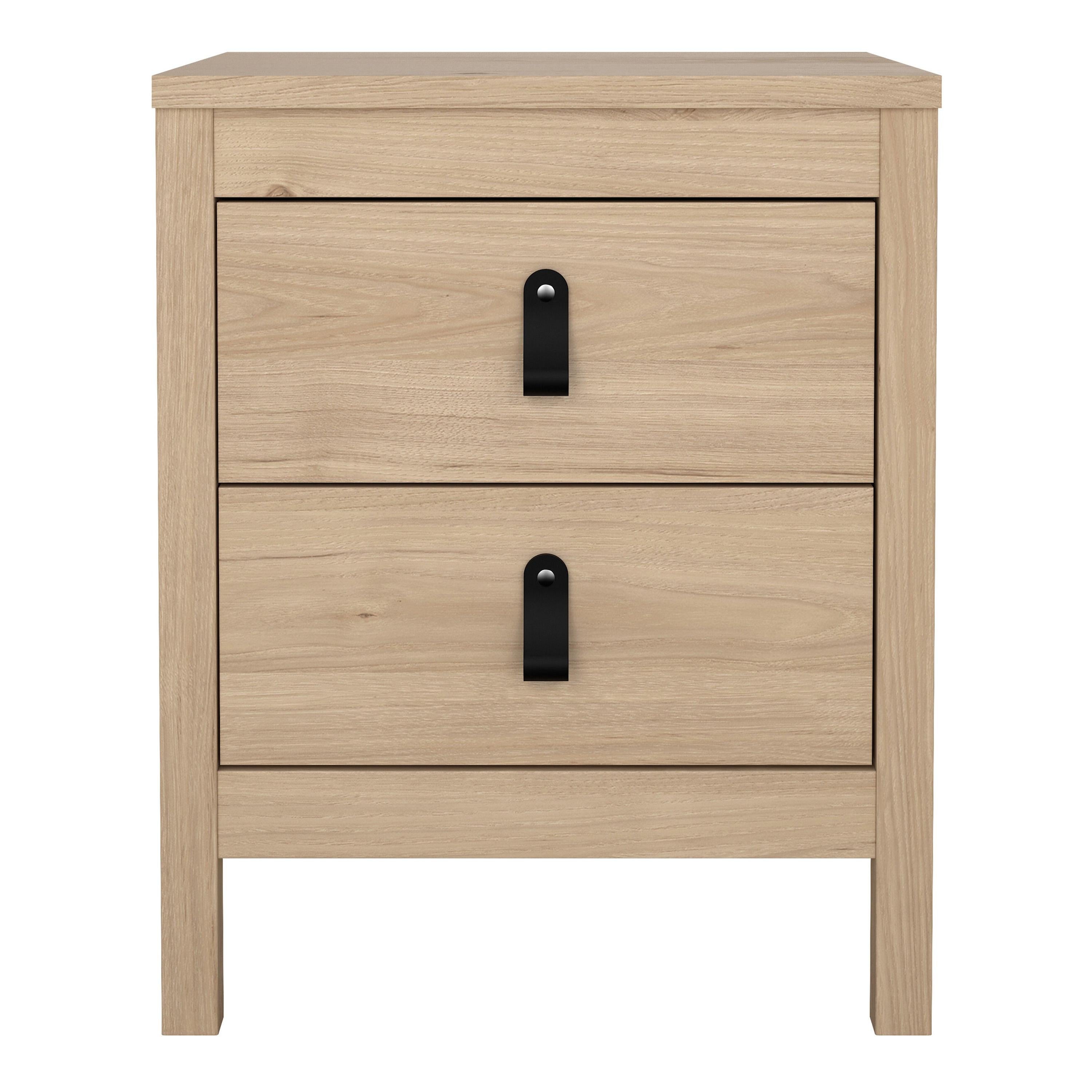 Barcelona Bedside Table 2 Drawers in Jackson Hickory Oak - image 2