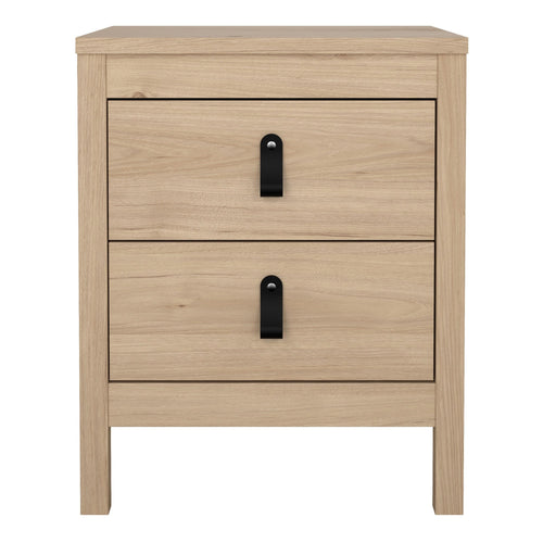 Barcelona Bedside Table 2 Drawers in Jackson Hickory Oak - image 2
