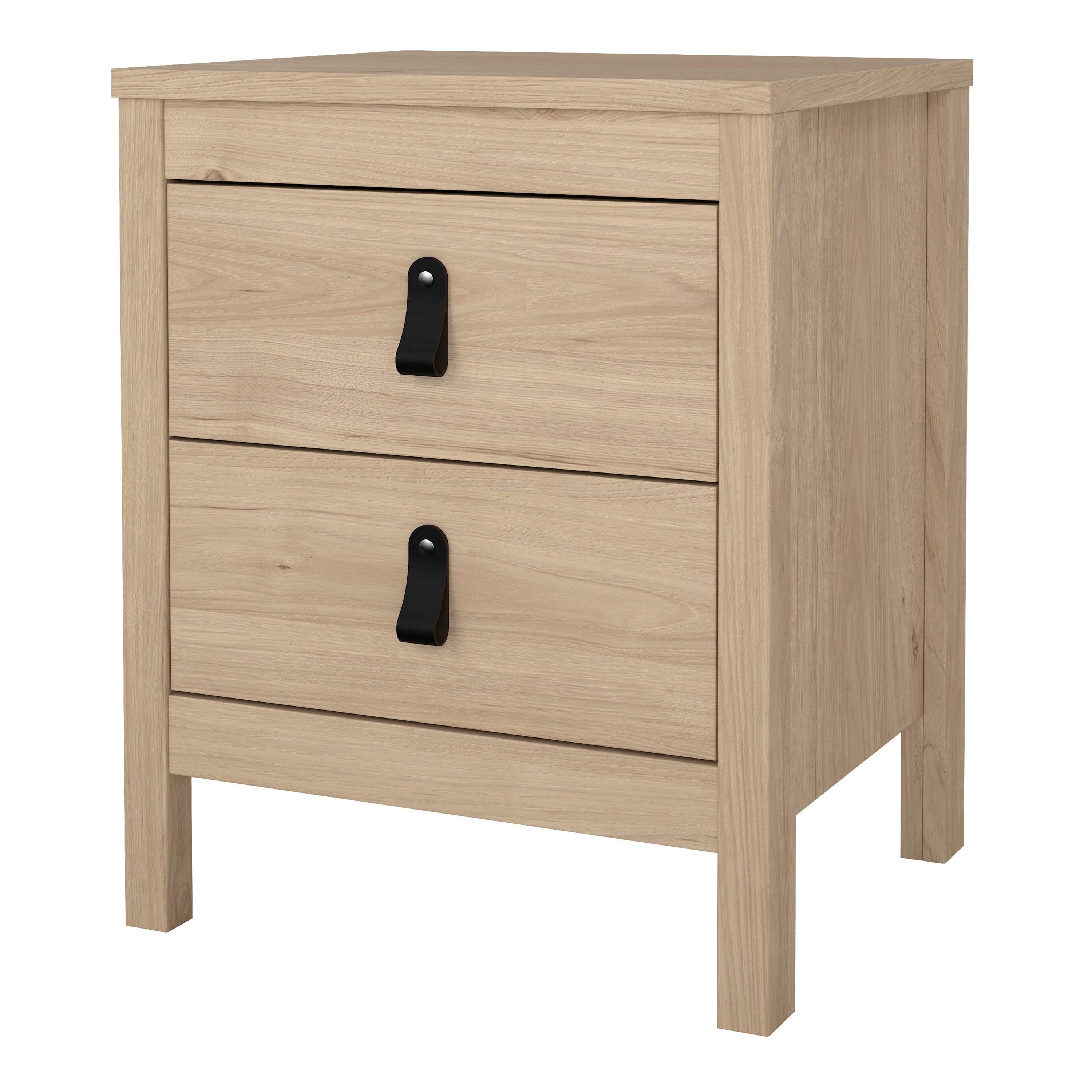 Barcelona Bedside Table 2 Drawers in Jackson Hickory Oak - image 3
