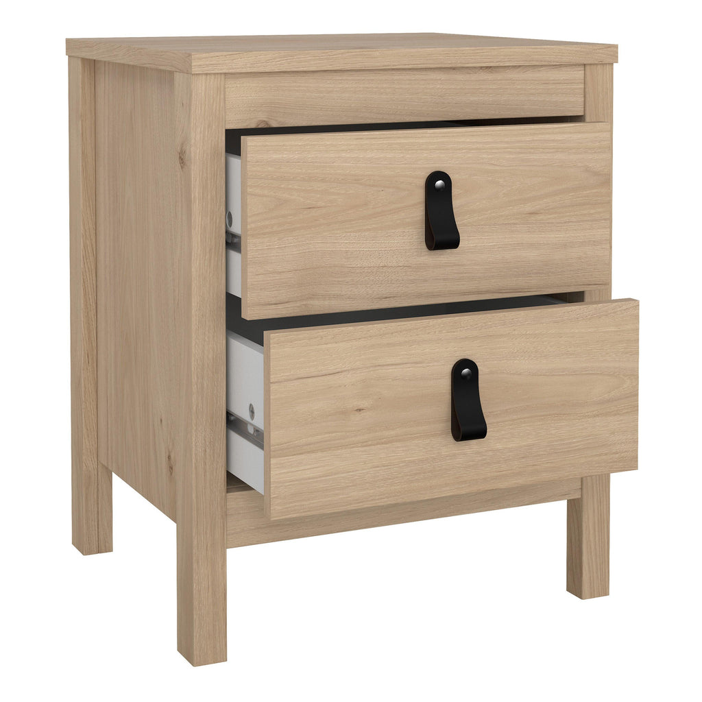 Barcelona Bedside Table 2 Drawers in Jackson Hickory Oak - image 5