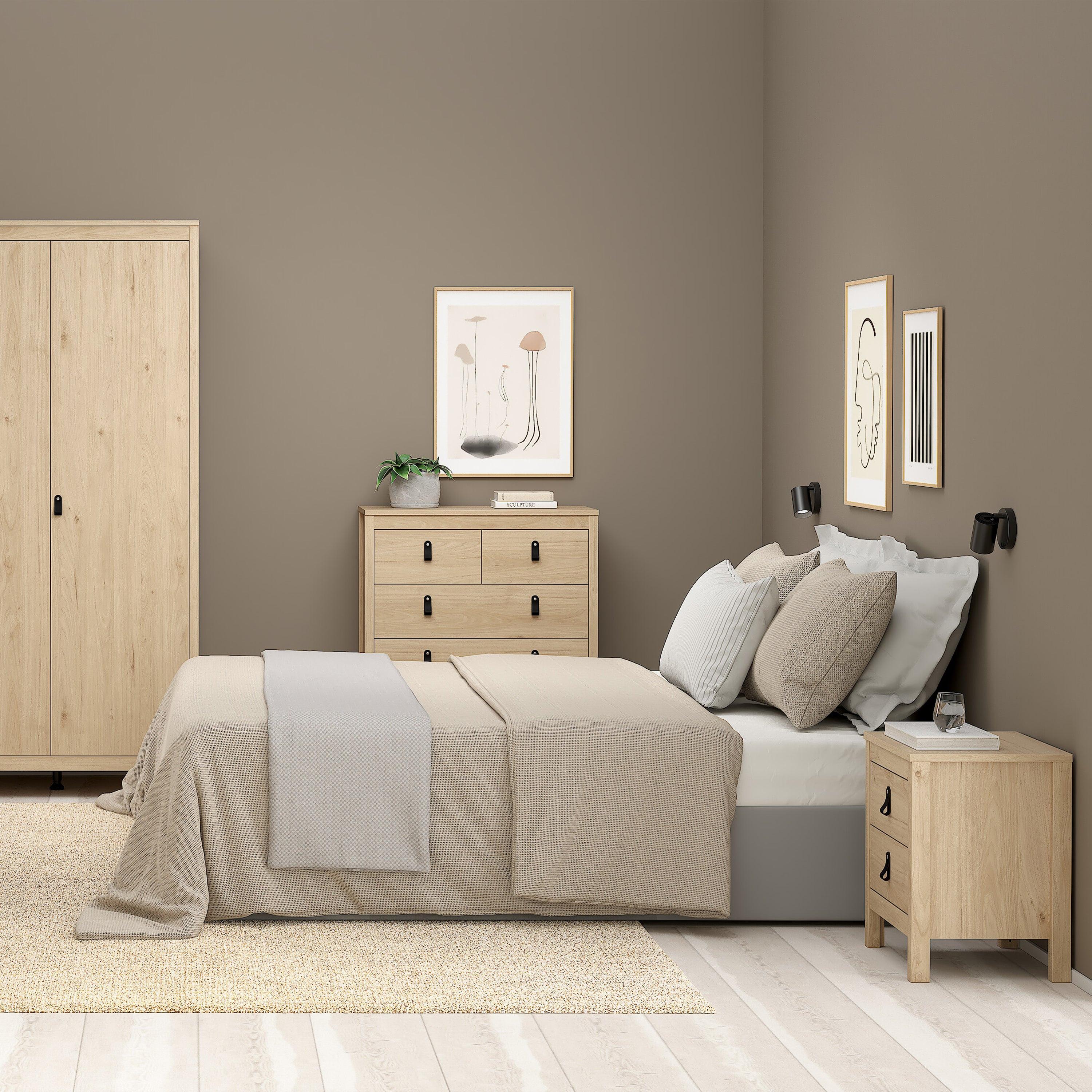 Barcelona Bedside Table 2 Drawers in Jackson Hickory Oak - image 6