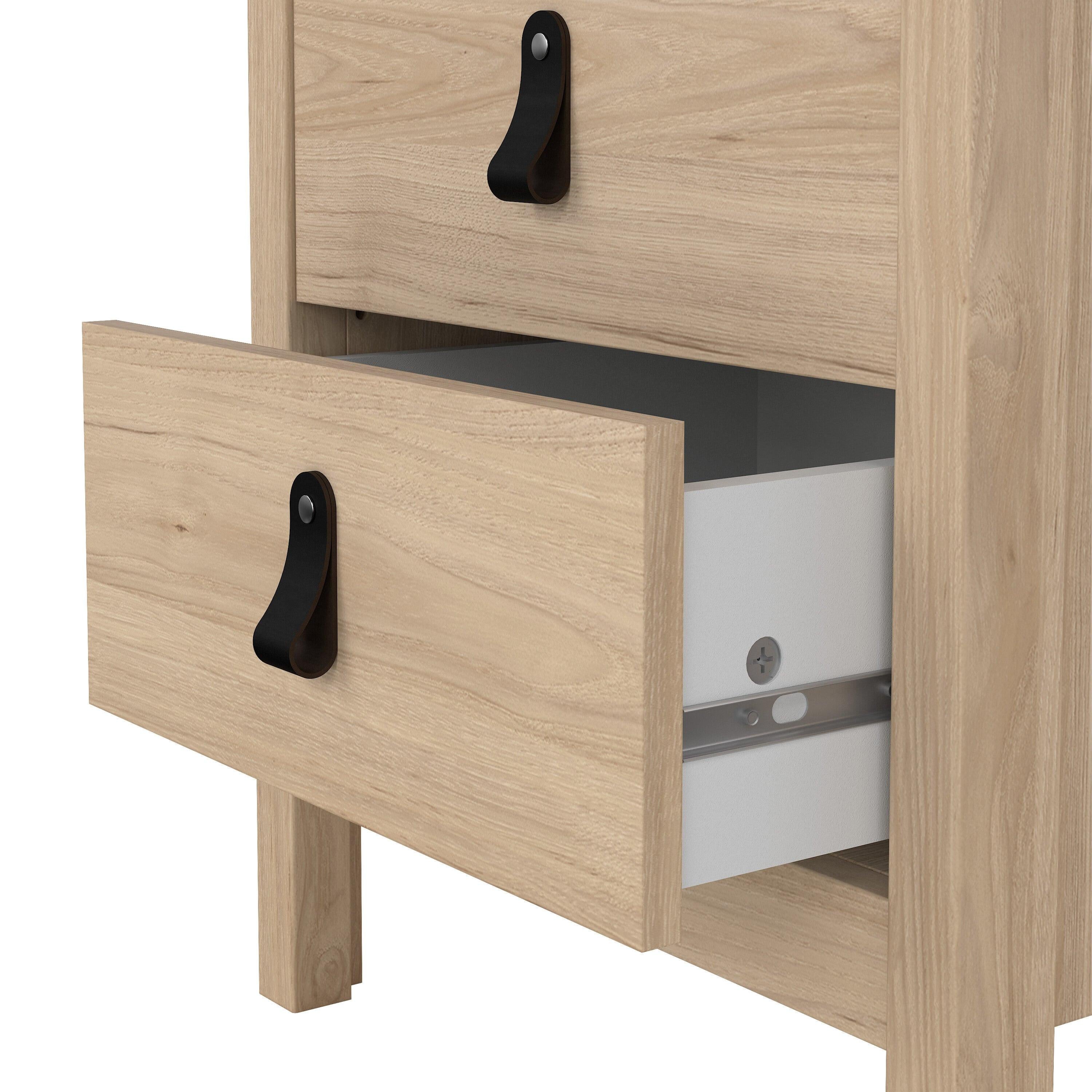 Barcelona Bedside Table 2 Drawers in Jackson Hickory Oak - image 9