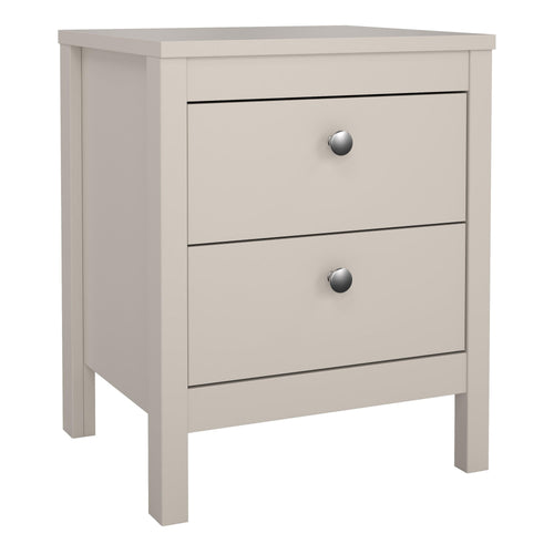 Barcelona Bedside Table 2 Drawers in Cashmere - image 2