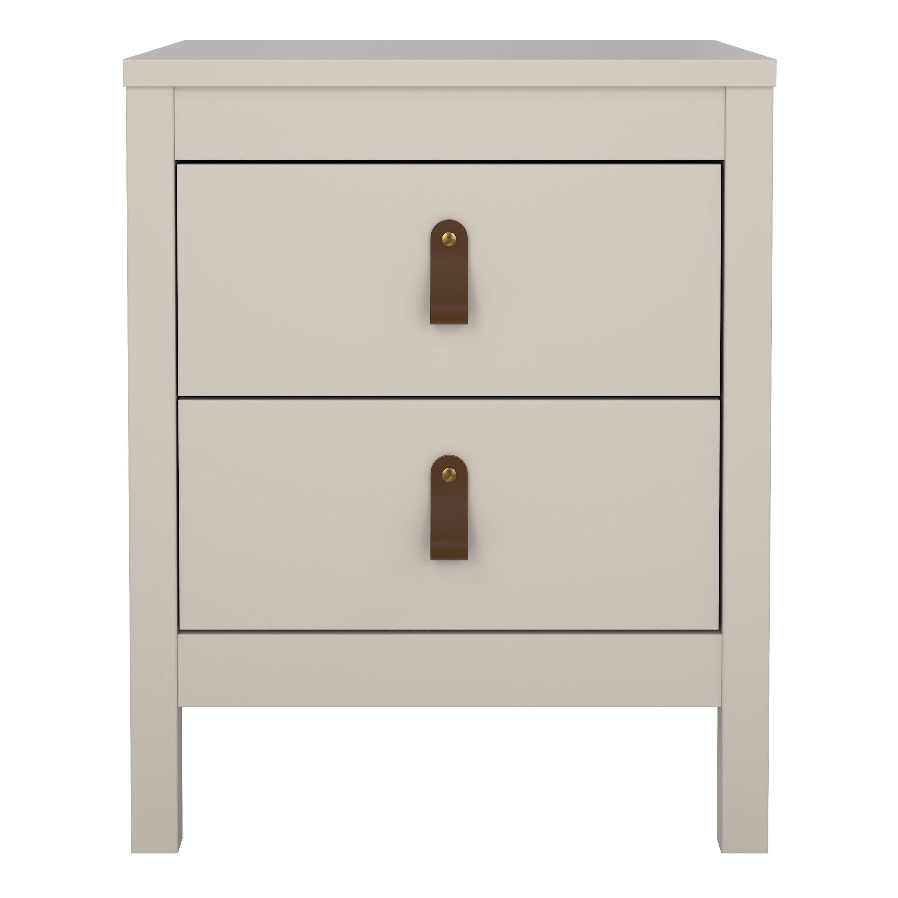 Barcelona Bedside Table 2 Drawers in Cashmere - image 3