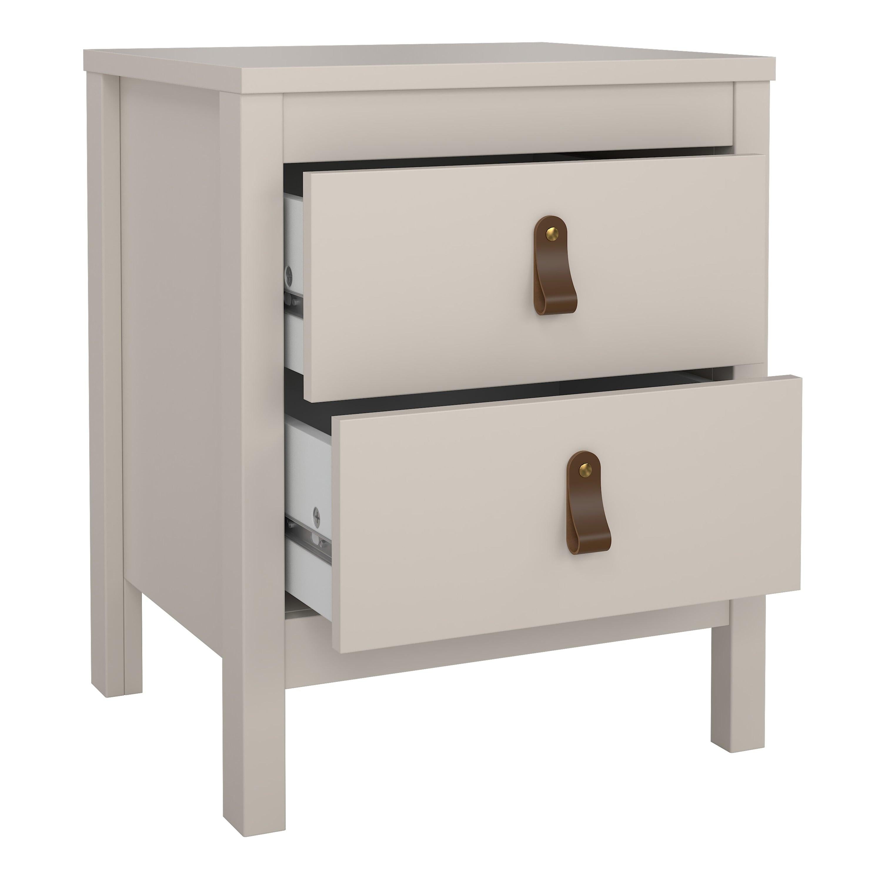 Barcelona Bedside Table 2 Drawers in Cashmere - image 6