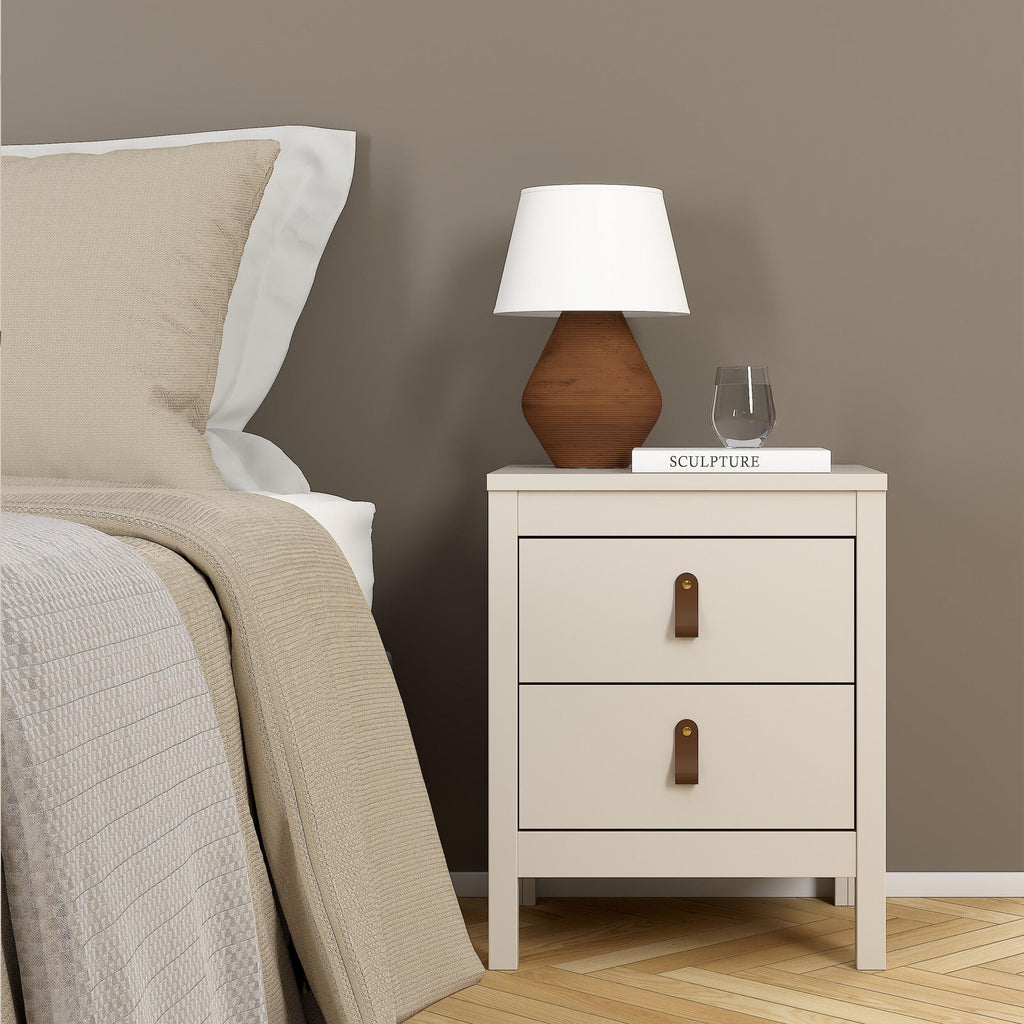 Barcelona Bedside Table 2 Drawers in Cashmere - image 8