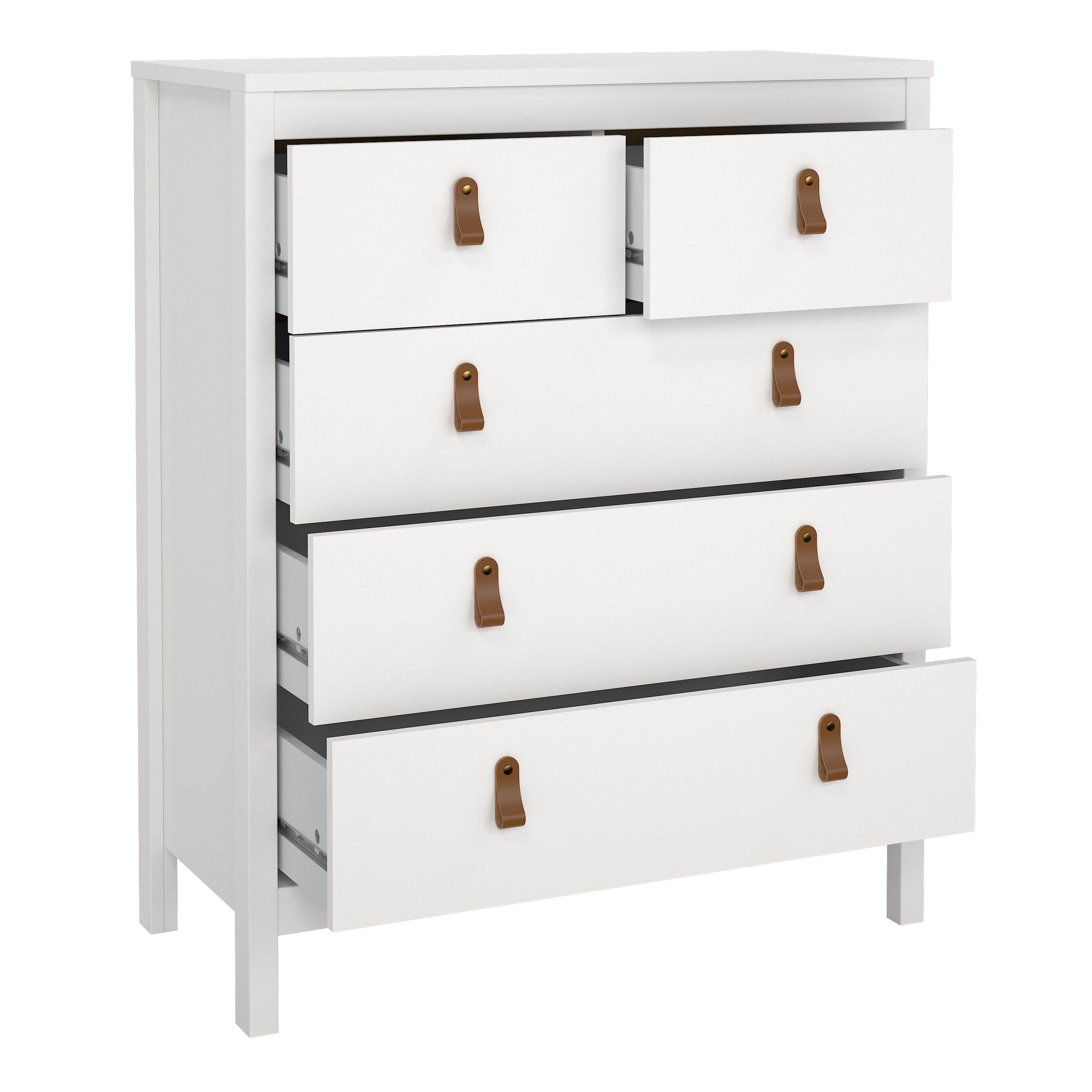 Barcelona Chest 3+2 Drawers in White - image 5