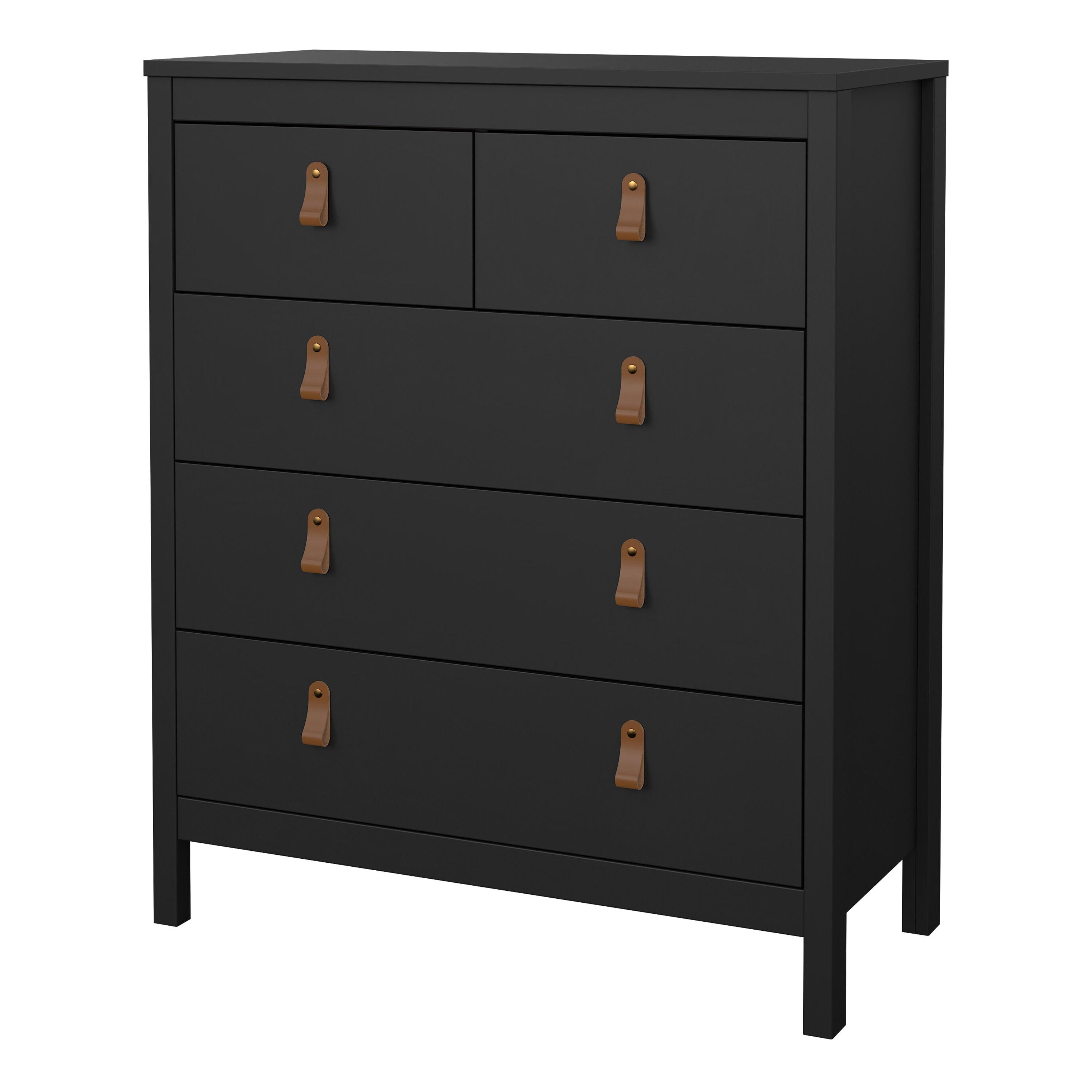 Barcelona Chest 3+2 Drawers in Matt Black - image 3