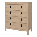 Barcelona Chest 3+2 Drawers in Jackson Hickory Oak - image 3