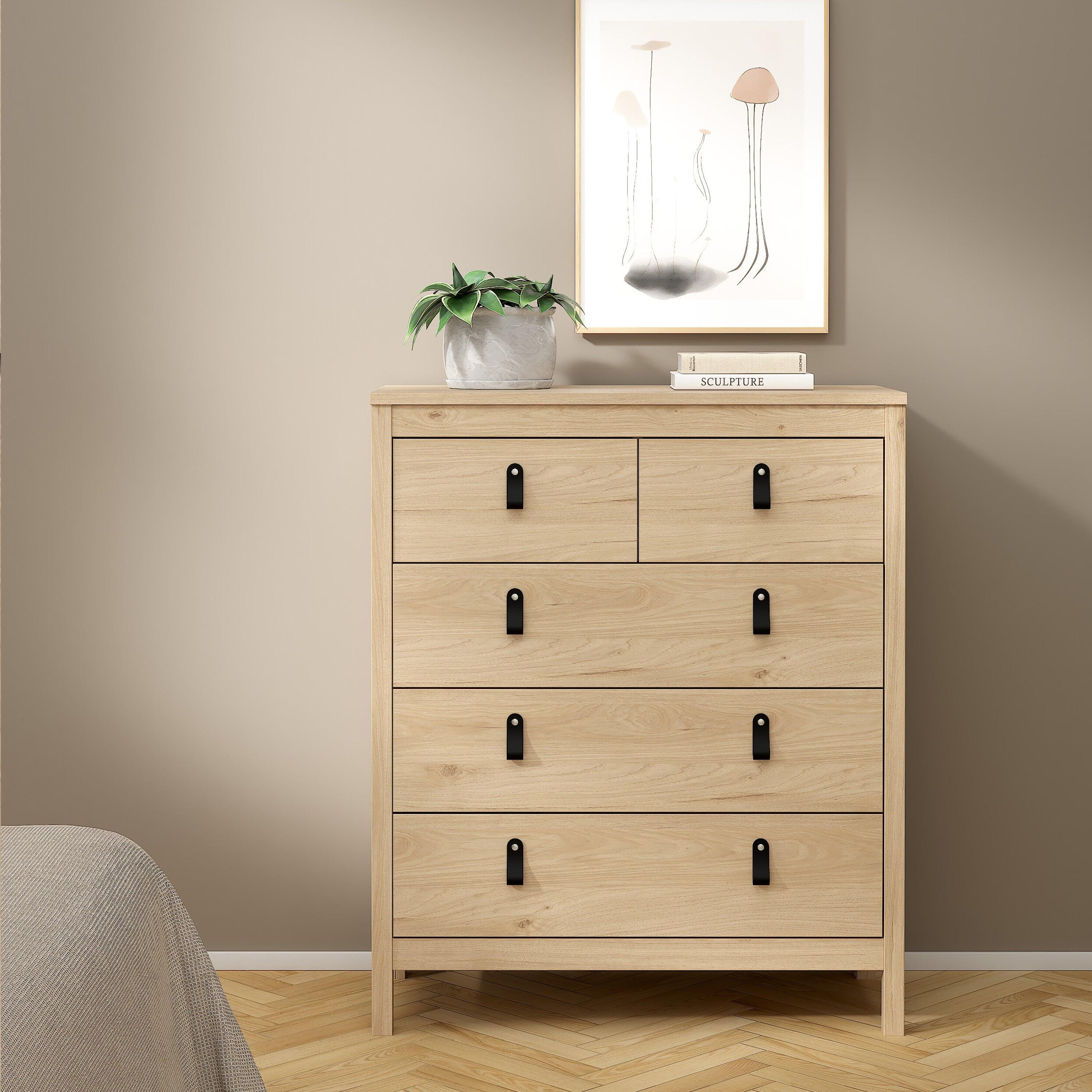 Barcelona Chest 3+2 Drawers in Jackson Hickory Oak - image 8