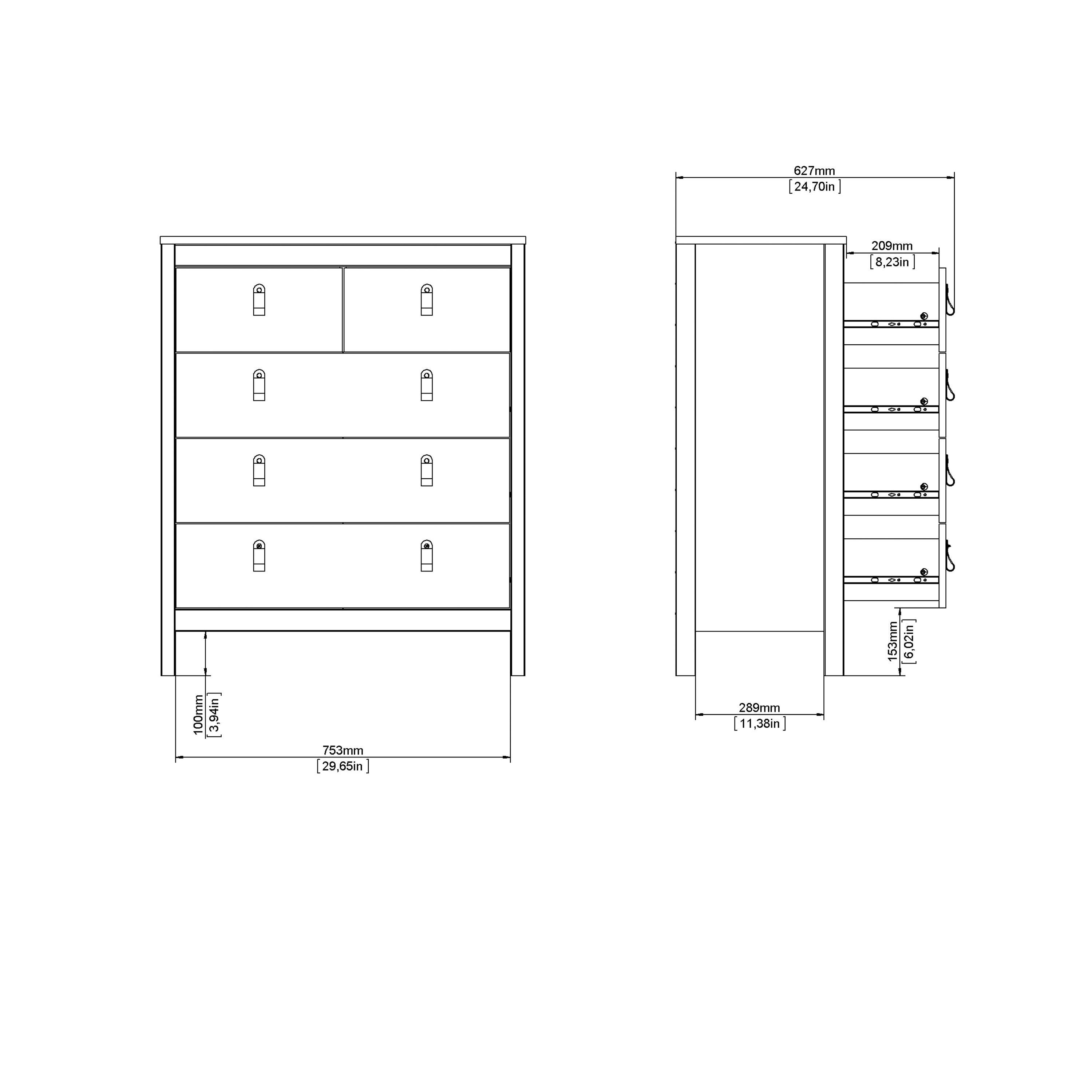 Barcelona Chest 3+2 Drawers in Cashmere - image 14
