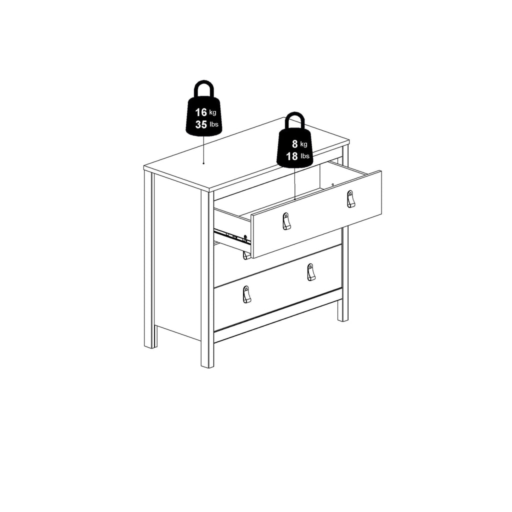 Barcelona Chest 3 Drawers in White - image 11