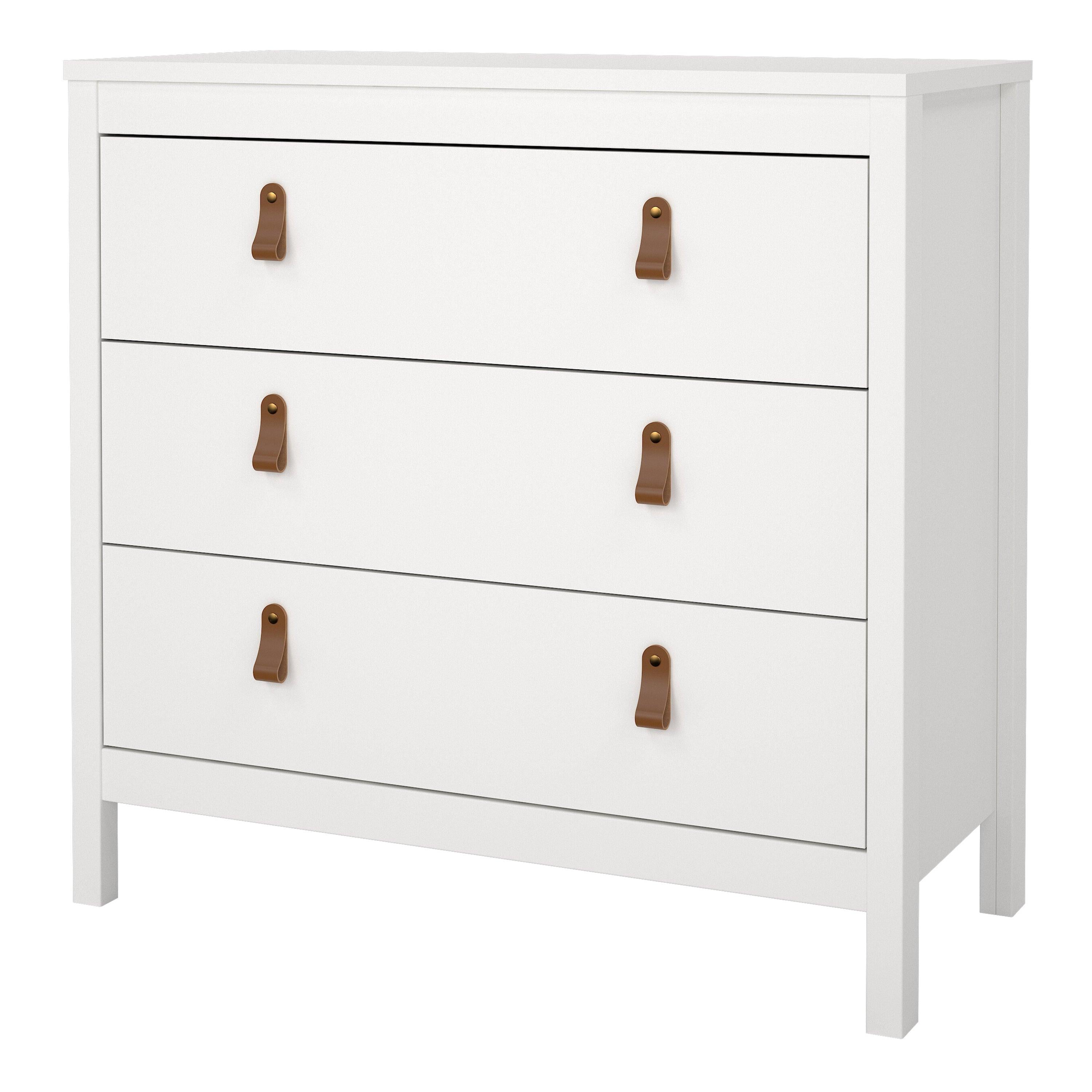 Barcelona Chest 3 Drawers in White - image 3