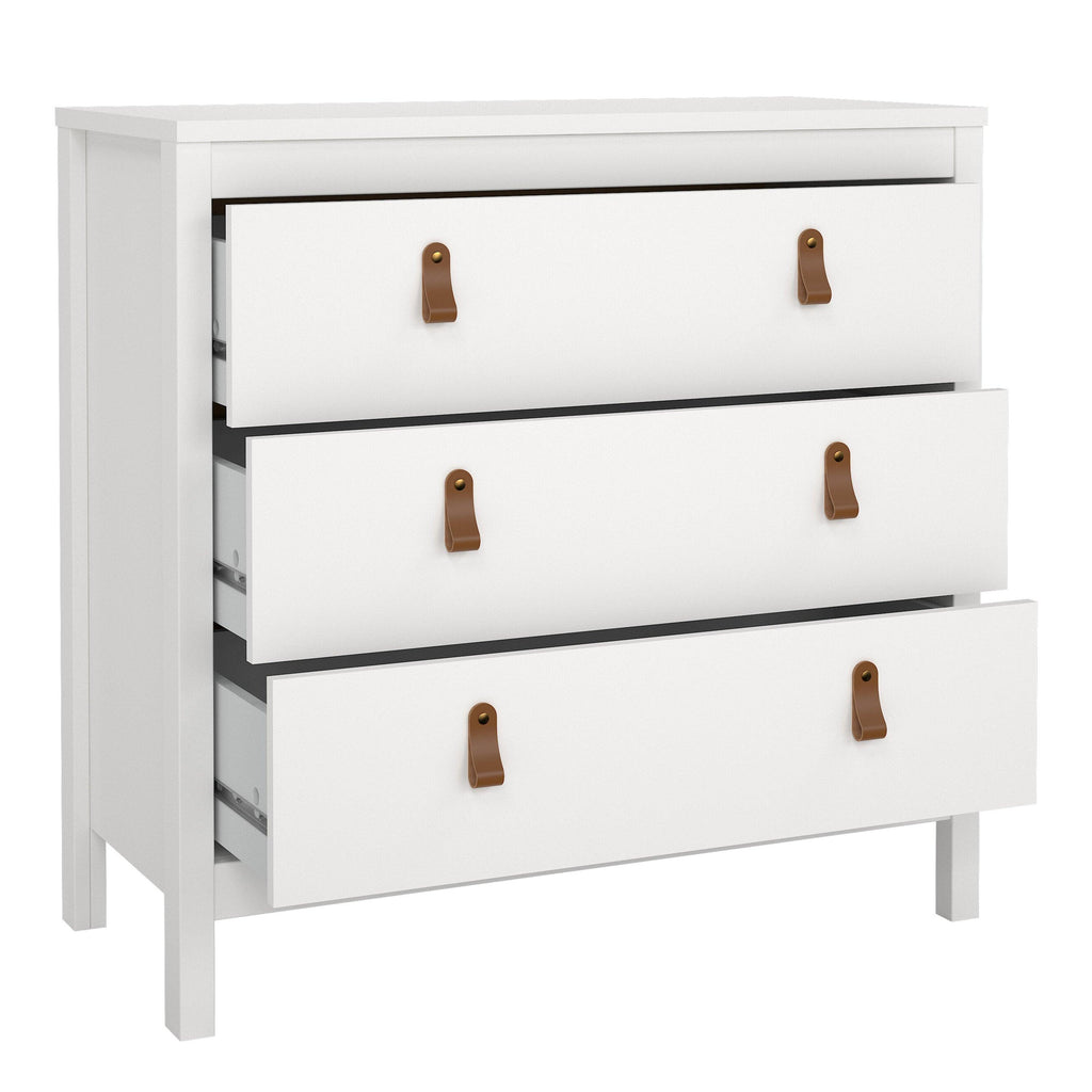 Barcelona Chest 3 Drawers in White - image 4