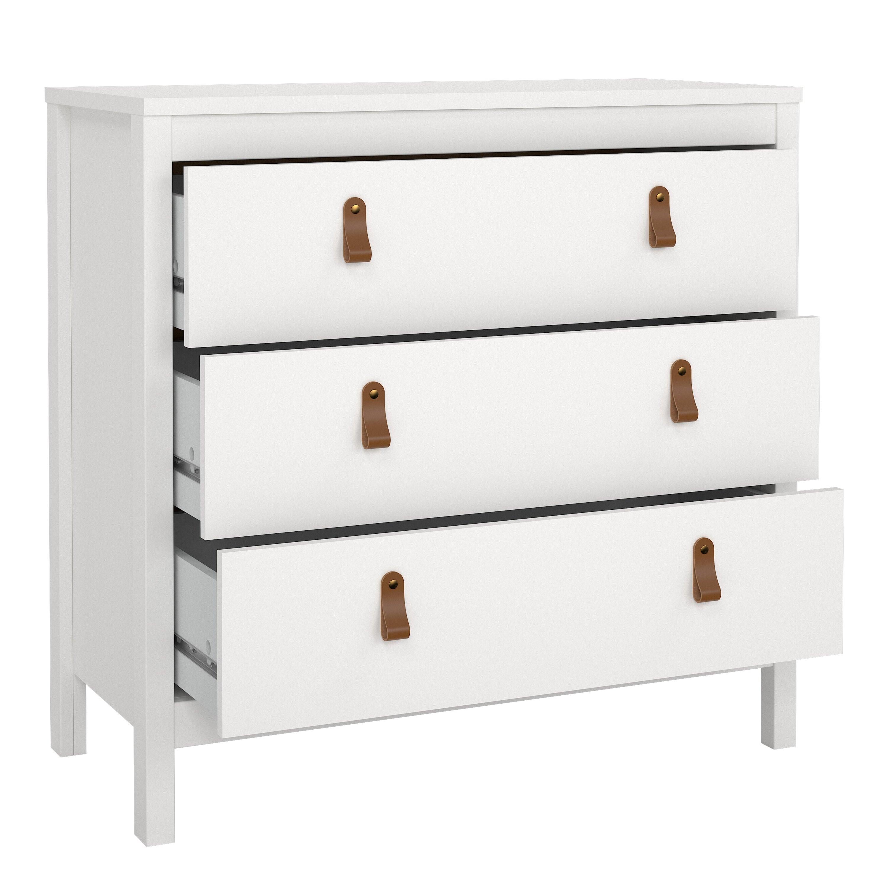 Barcelona Chest 3 Drawers in White - image 4