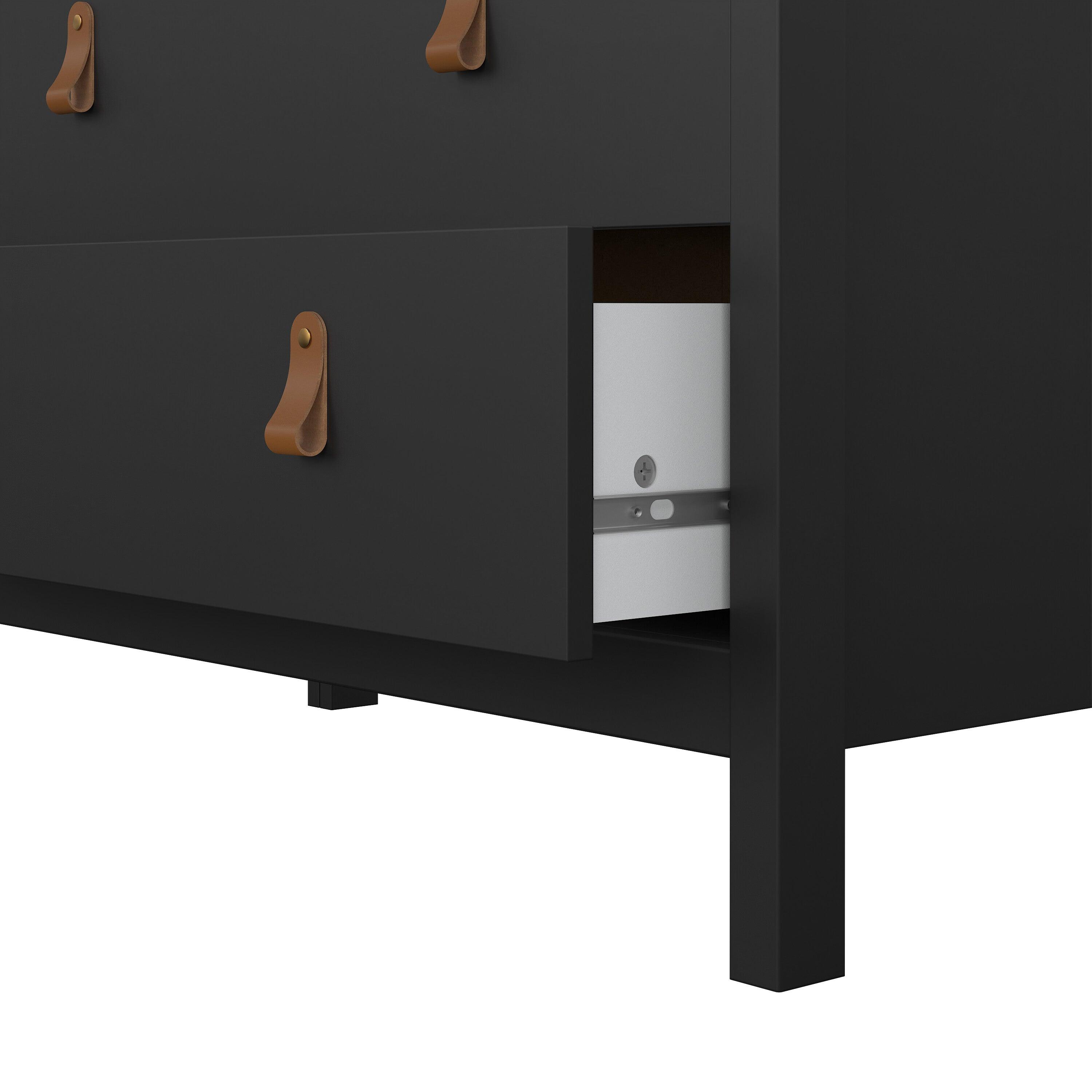 Barcelona Chest 3 Drawers in Matt Black - image 11