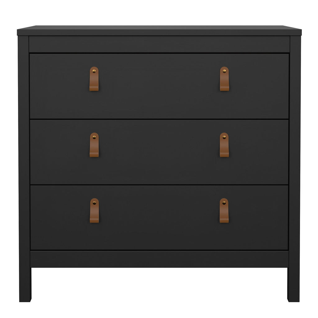Barcelona Chest 3 Drawers in Matt Black - image 2