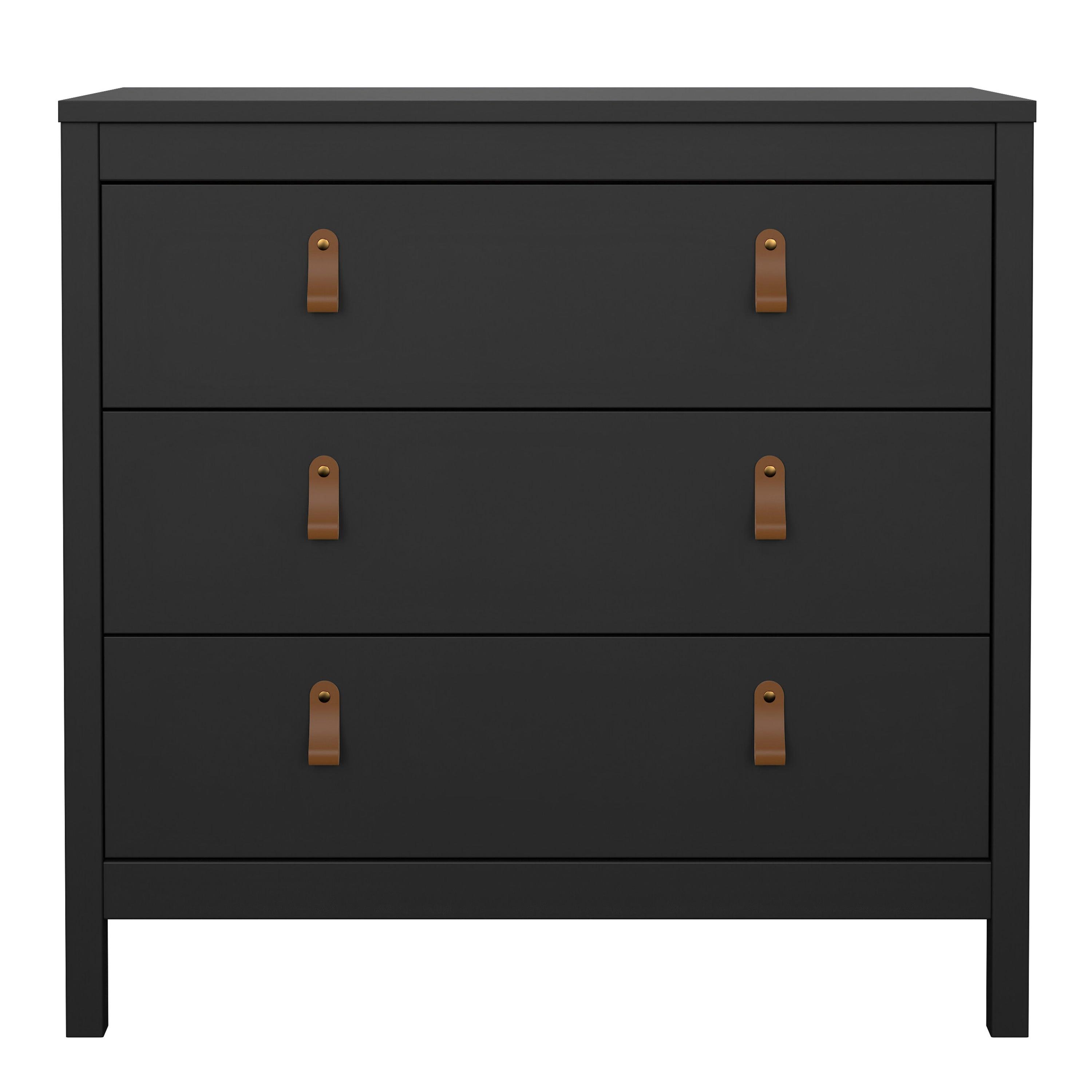 Barcelona Chest 3 Drawers in Matt Black - image 2