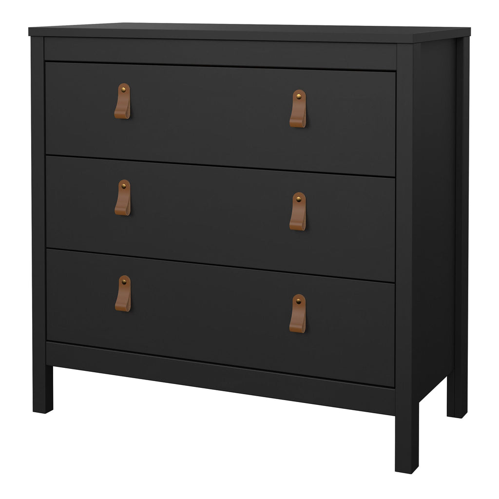 Barcelona Chest 3 Drawers in Matt Black - image 3
