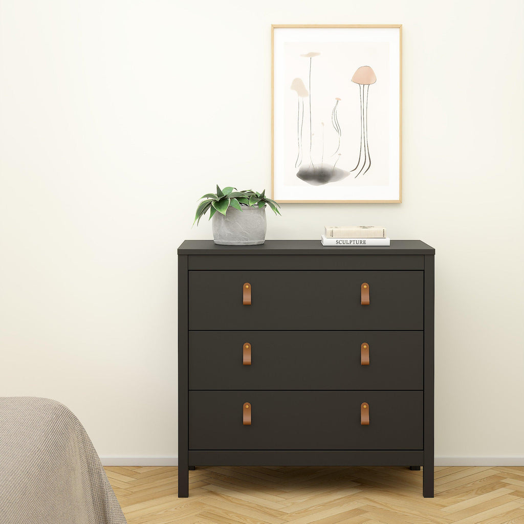 Barcelona Chest 3 Drawers in Matt Black - image 7