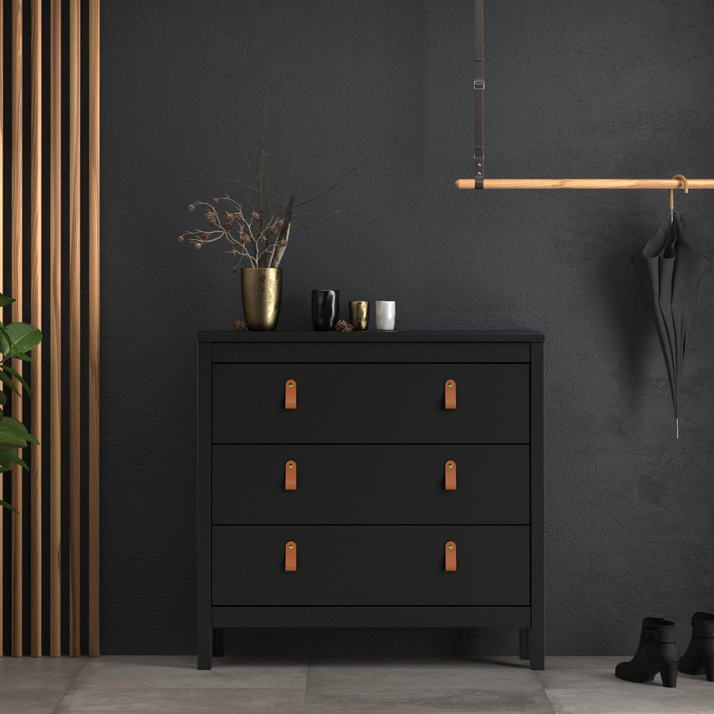 Barcelona Chest 3 Drawers in Matt Black - image 8