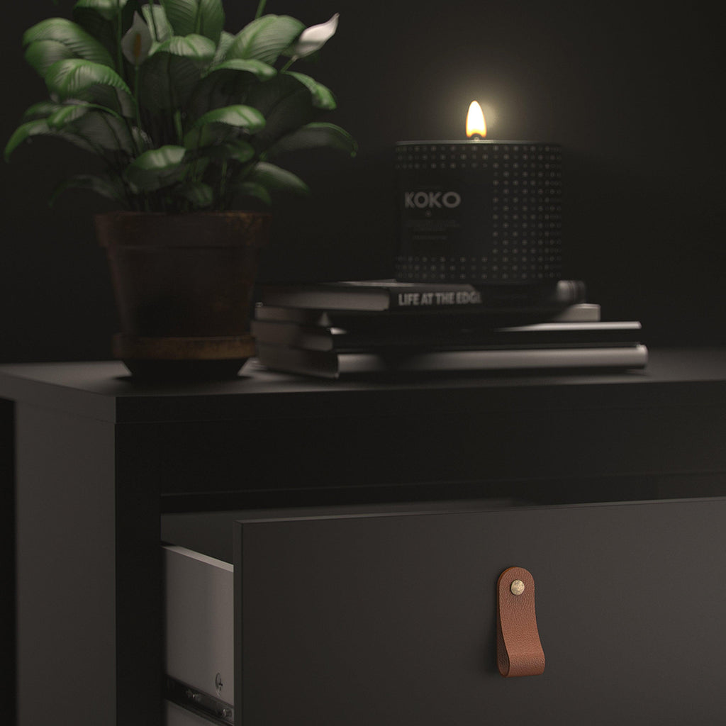 Barcelona Chest 3 Drawers in Matt Black - image 9
