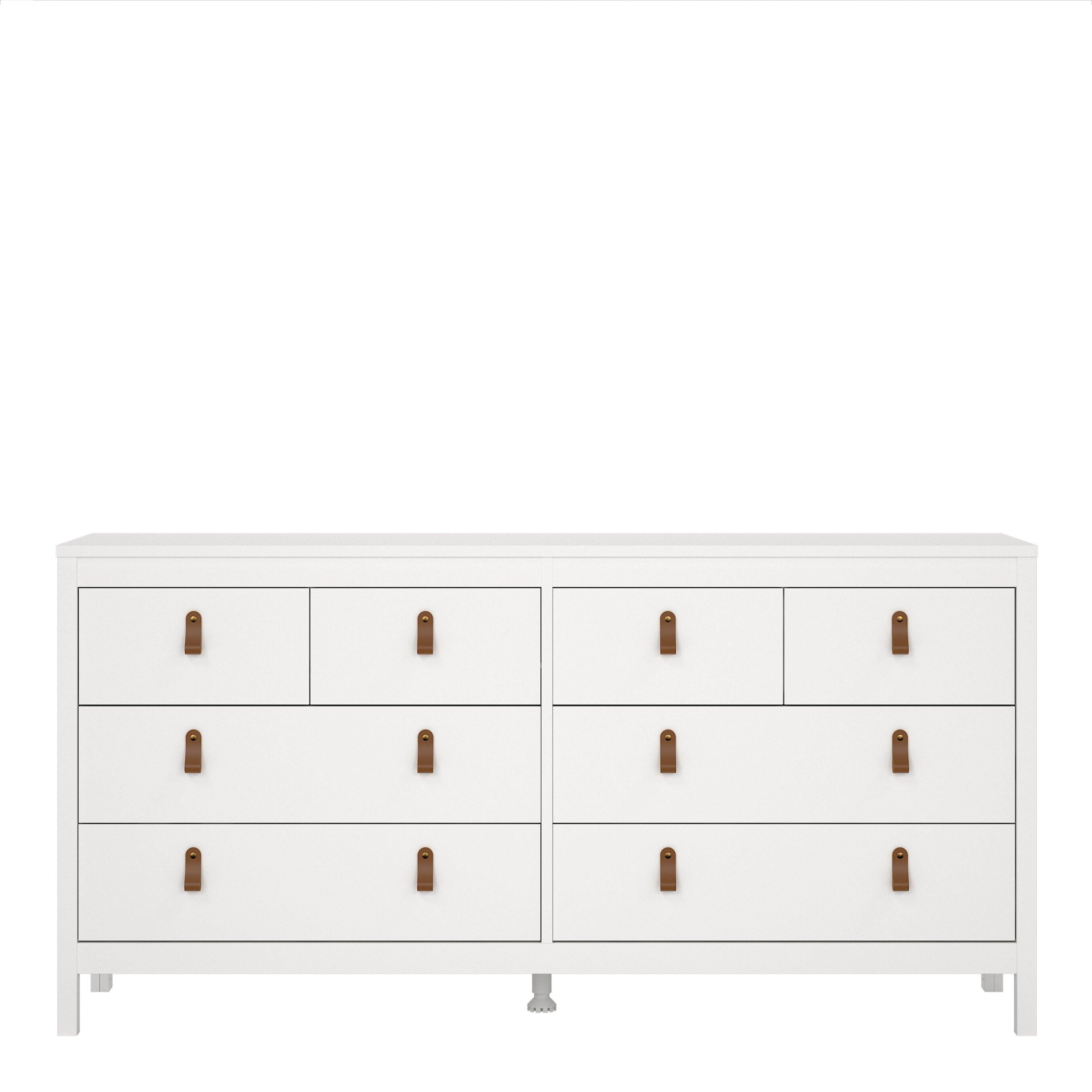 Barcelona Double Dresser 4+4 Drawers in White - image 2