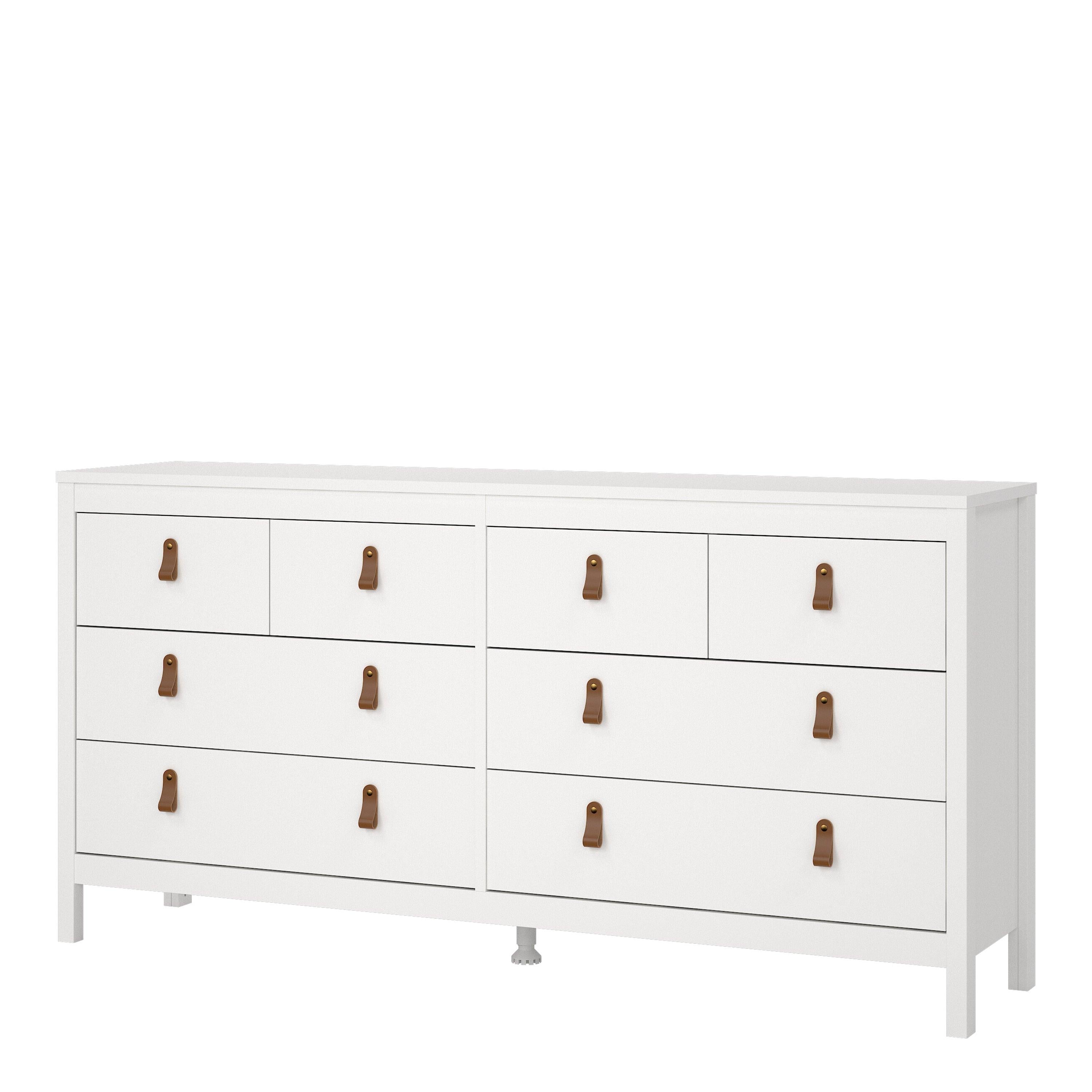 Barcelona Double Dresser 4+4 Drawers in White - image 3