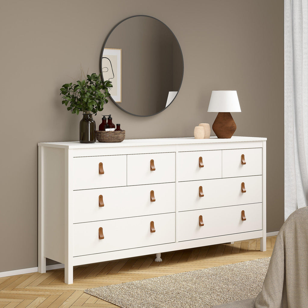 Barcelona Double Dresser 4+4 Drawers in White - image 6