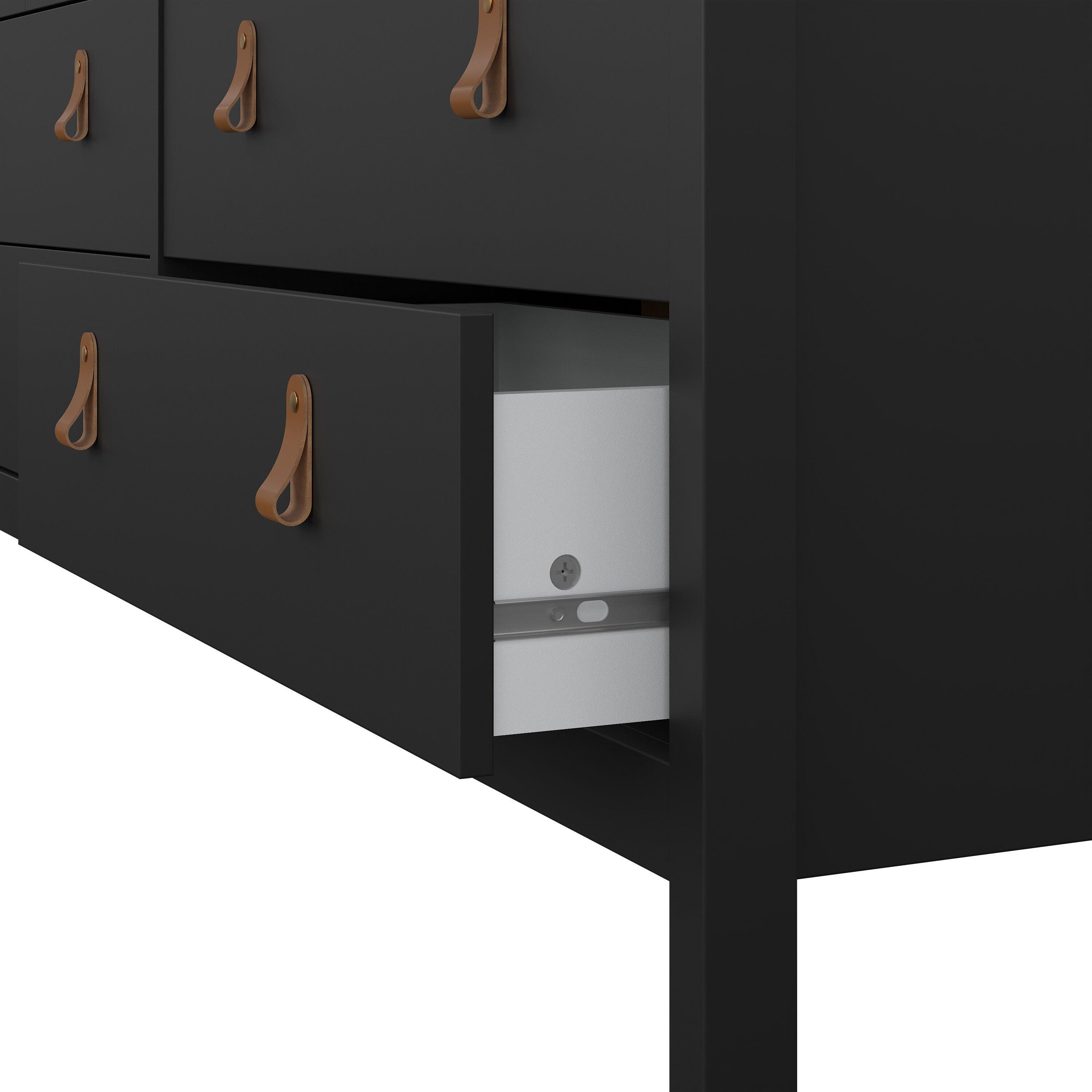 Barcelona Double Dresser 4+4 Drawers in Matt Black - image 10