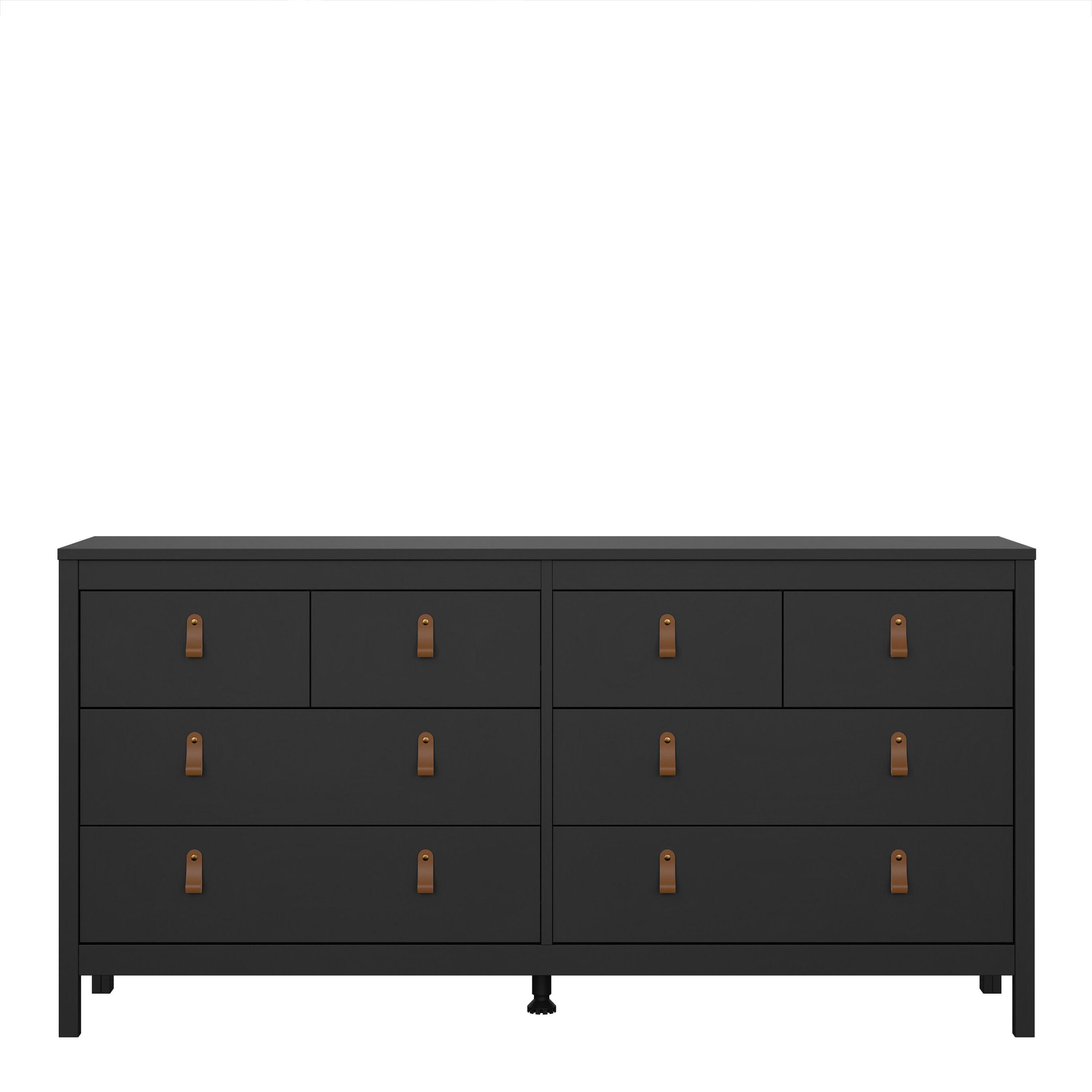 Barcelona Double Dresser 4+4 Drawers in Matt Black - image 2