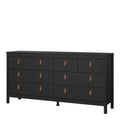 Barcelona Double Dresser 4+4 Drawers in Matt Black - image 3