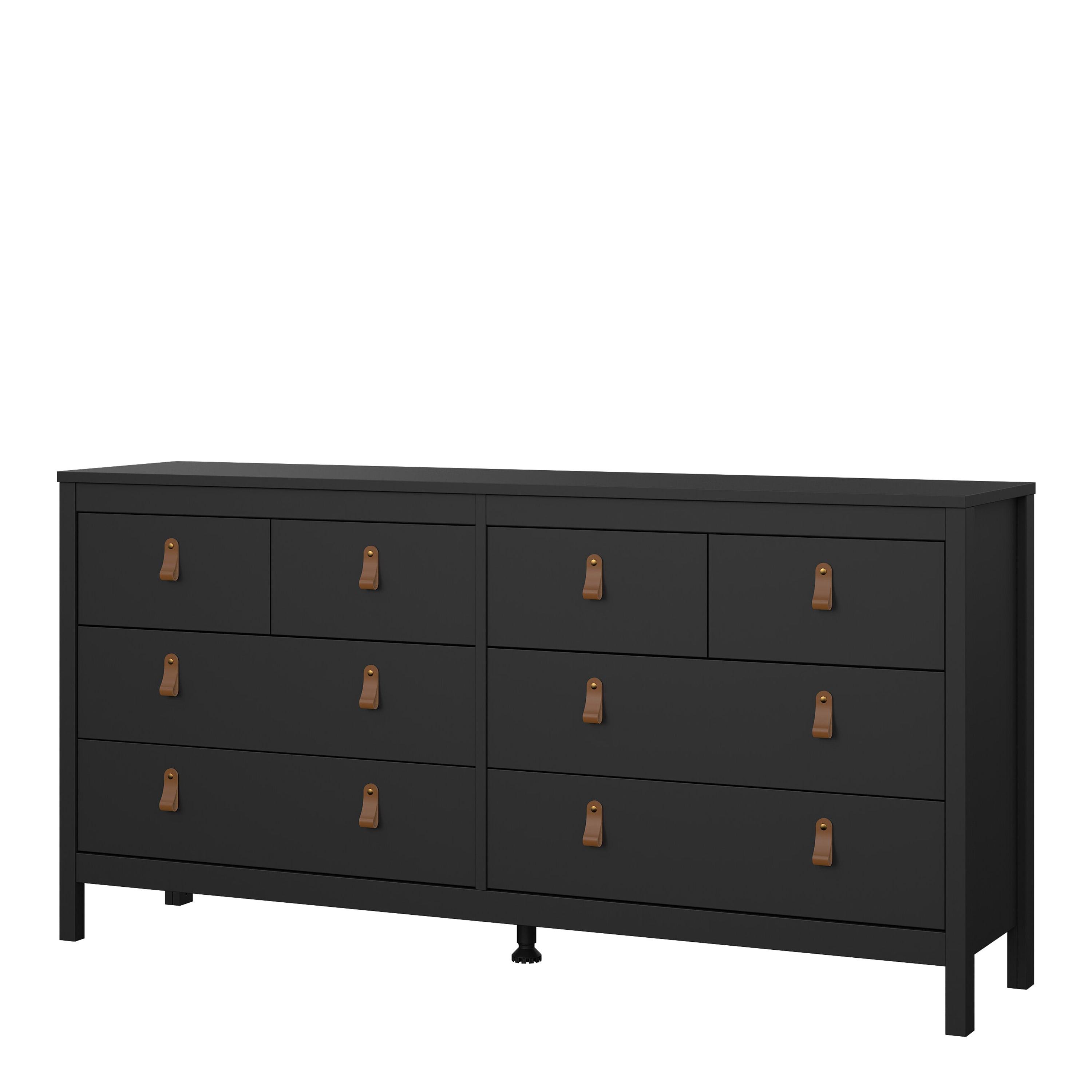 Barcelona Double Dresser 4+4 Drawers in Matt Black - image 3